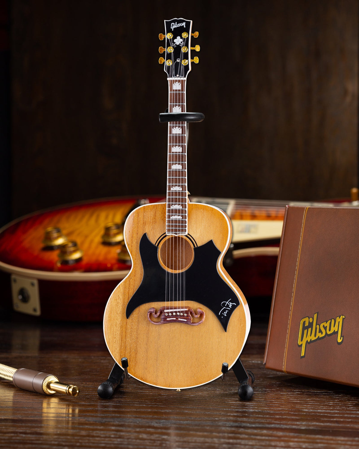 TOM PETTY GIBSON SJ-200 WILDFLOWER - ANTIQUE NATURAL MINIATURE GUITAR MODEL