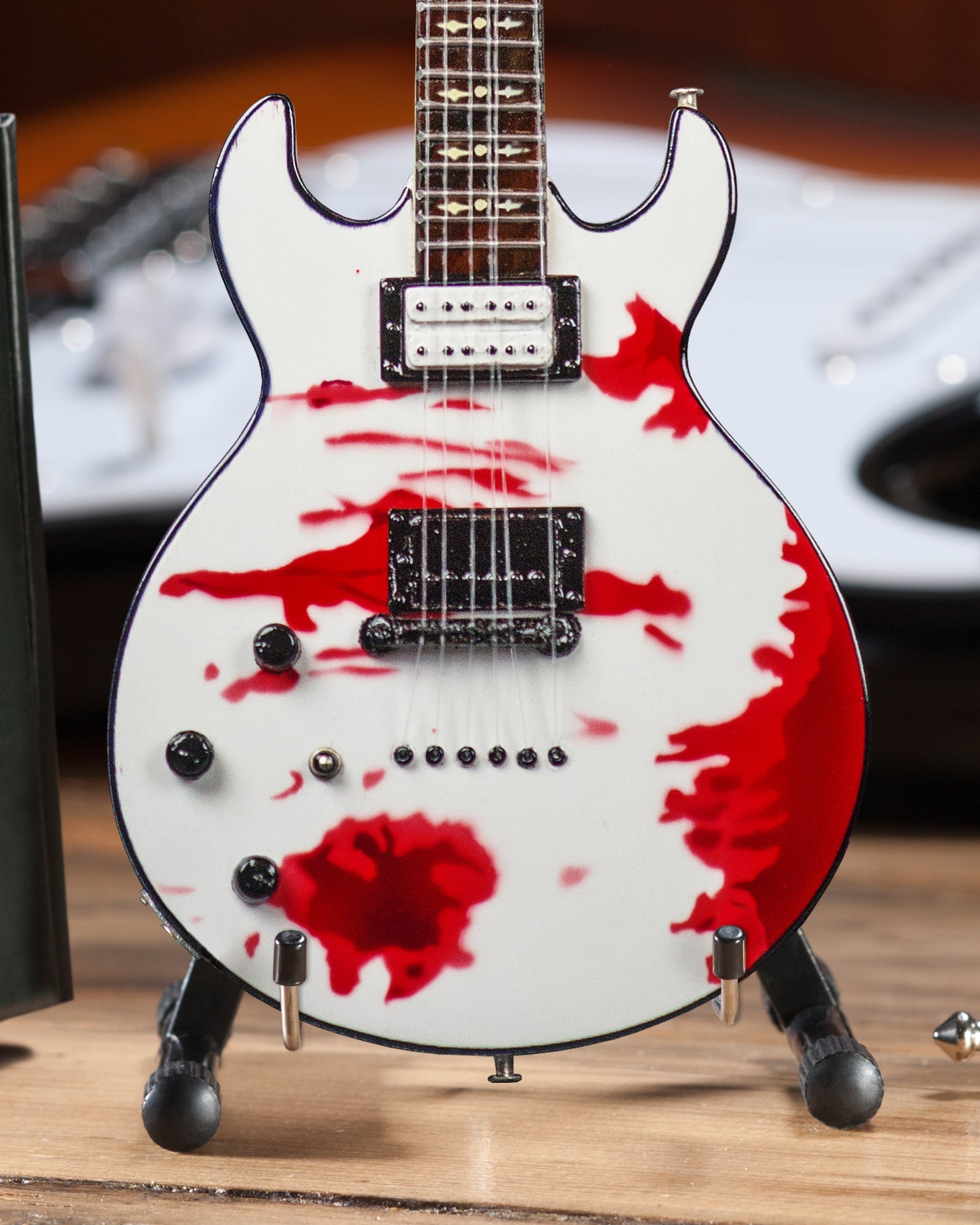 Officially Licensed Zacky Vengeance Blood Splat Schecter Mini Guitar R