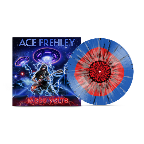 ACE FREHLEY '10,000 VOLTS' LP (Transparent Red & Blue w/ Silver & Black Splatter Vinyl)