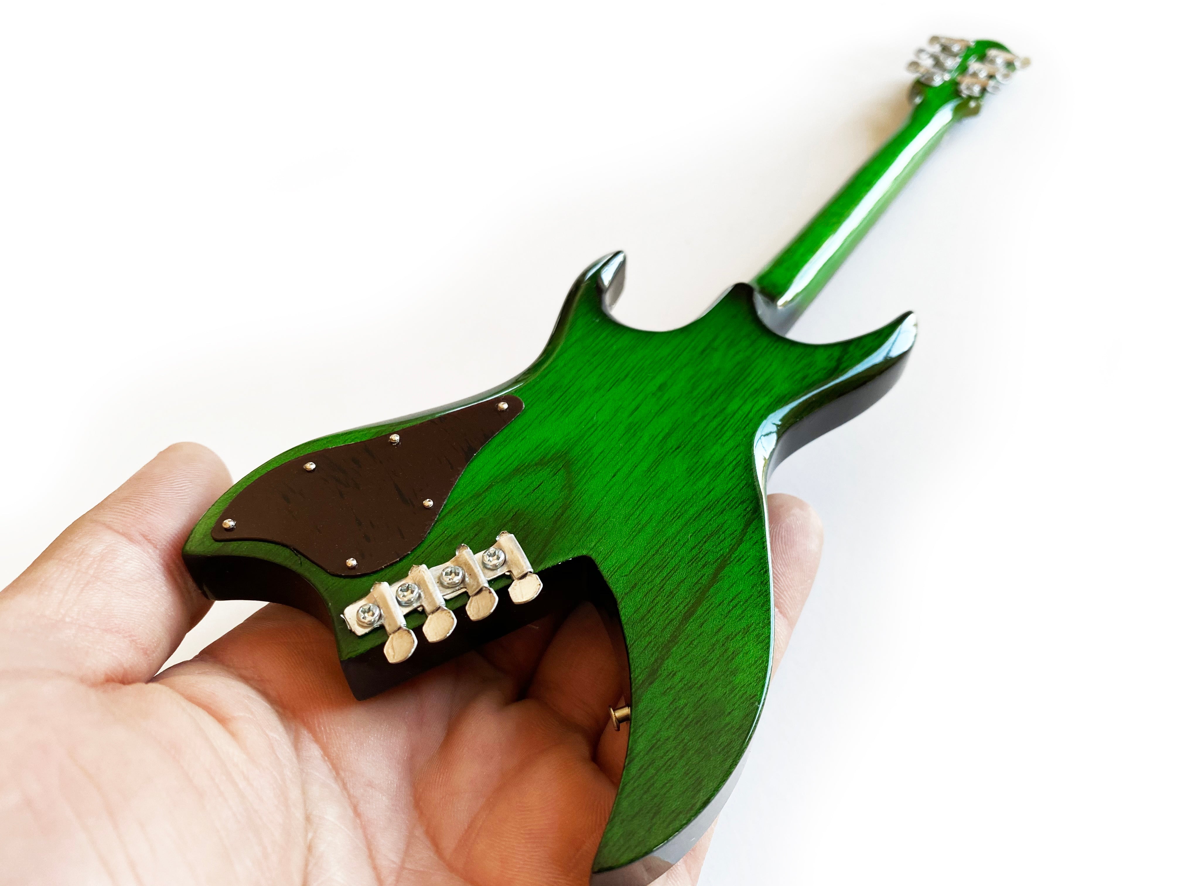 OFFICIAL B.C. RICH® BICH GREEN MINIATURE GUITAR REPLICA COLLECTIBLE