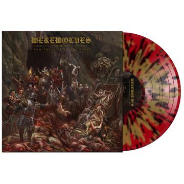 WEREWOLVES 'FROM THE CAVE TO THE GRAVE' LP (Red w/ Gold & Black Splatter Vinyl)