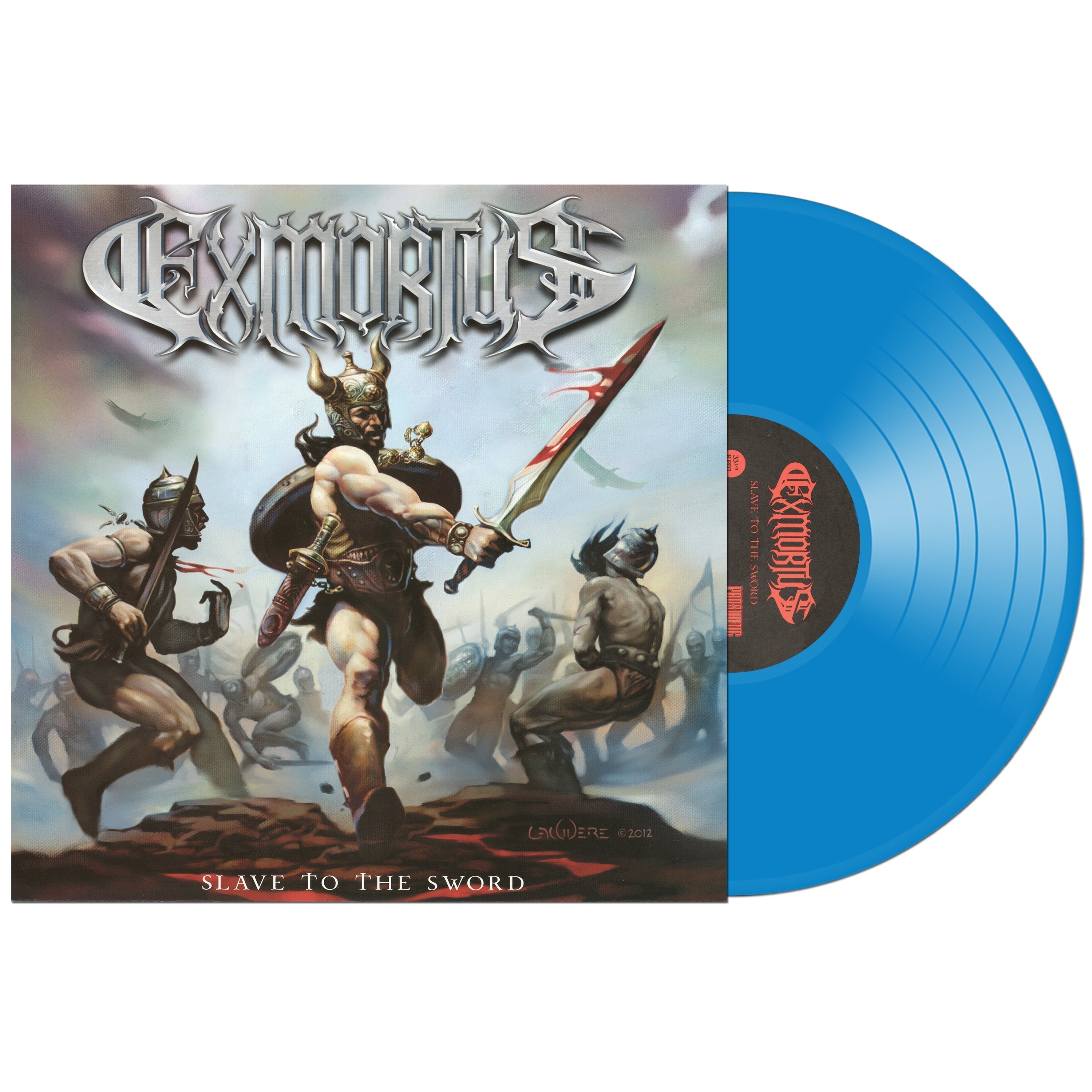 EXMORTUS 'SLAVE TO THE SWORD' LP (Blue Vinyl)