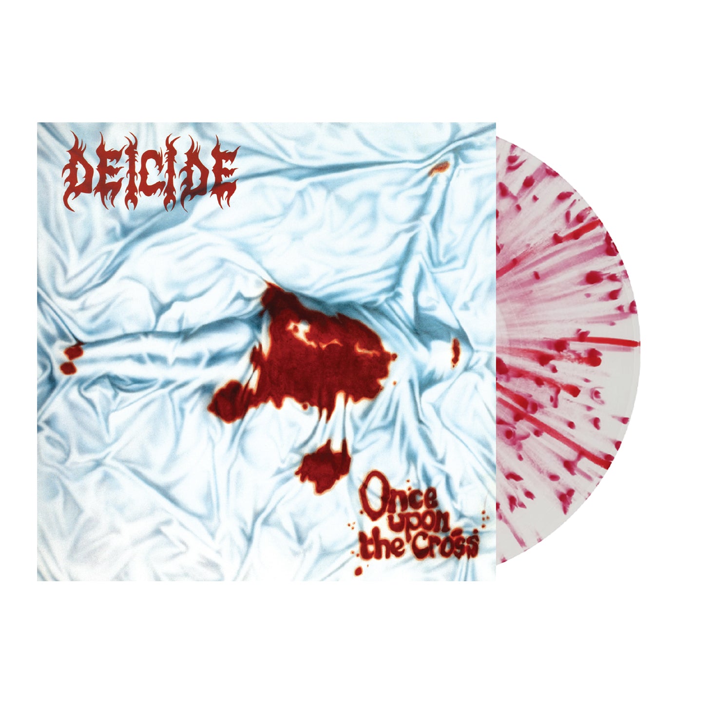 DEICIDE 'ONCE UPON THE CROSS' LP (Remastered, Milky Clear w/Blood Splatter Vinyl)