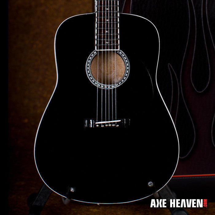 SIGNATURE BLACK MINIATURE ACOUSTIC GUITAR REPLICA COLLECTIBLE