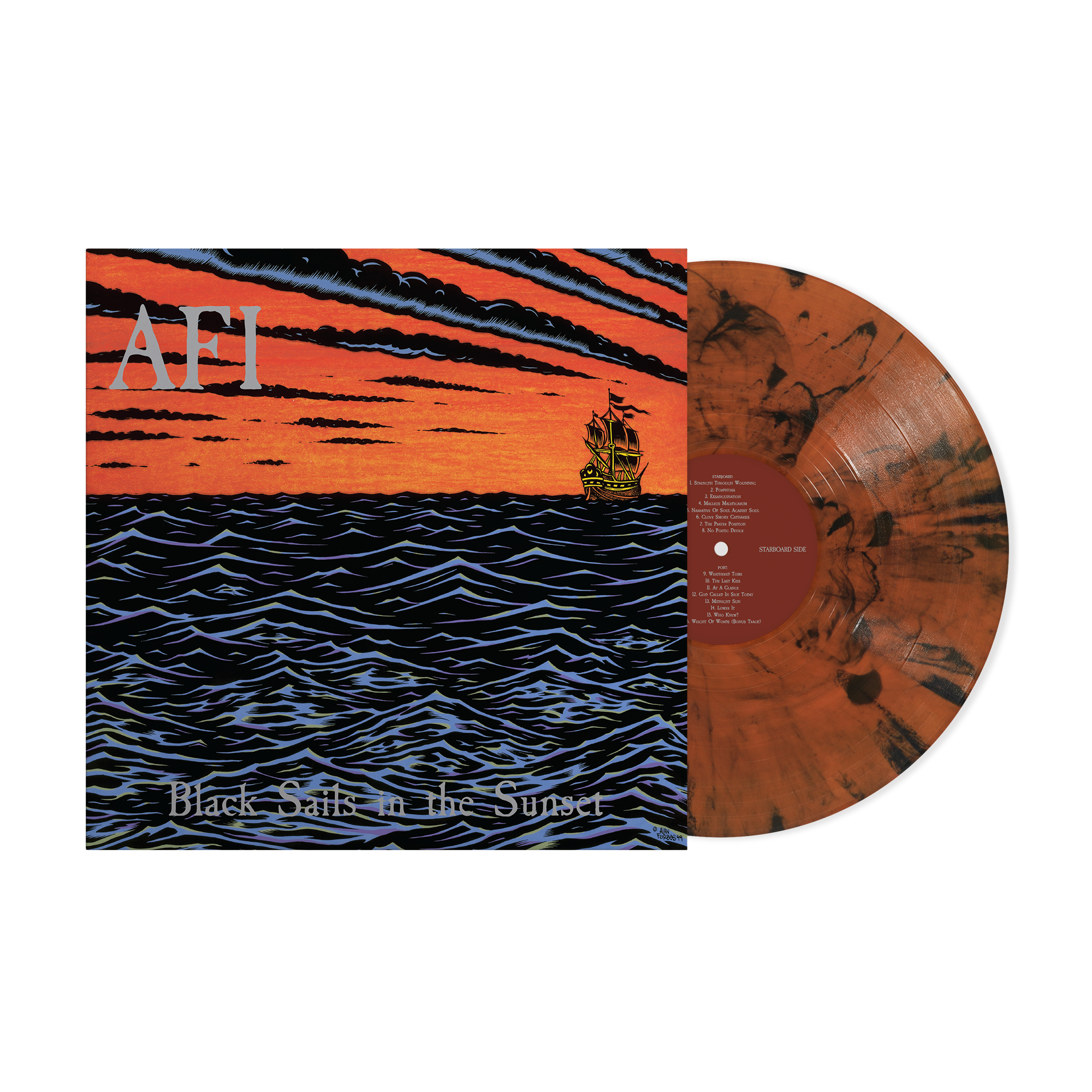 AFI ‘BLACK SAILS IN THE SUNSET’ (25TH ANNIVERSARY) LP (Limited Edition – Only 500 Made, Oriole Vinyl)