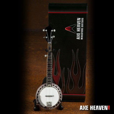 CLASSIC BANJO MINIATURE GUITAR REPLICA COLLECTIBLE WITH ROSEWOOD BACK