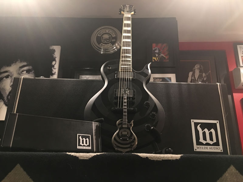 ZAKK WYLDE ODIN BLACKOUT BULLSEYE MINI GUITAR - WYLDE AUDIO REPLICA COLLECTIBLE BY AXE HEAVEN®