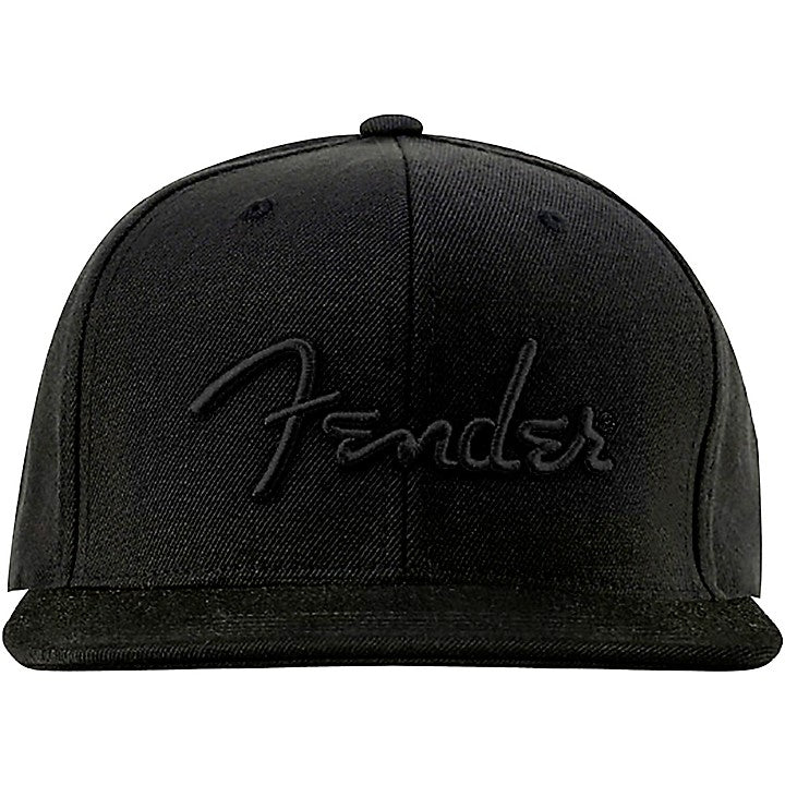 FENDER BLACK FLAT BILL HAT