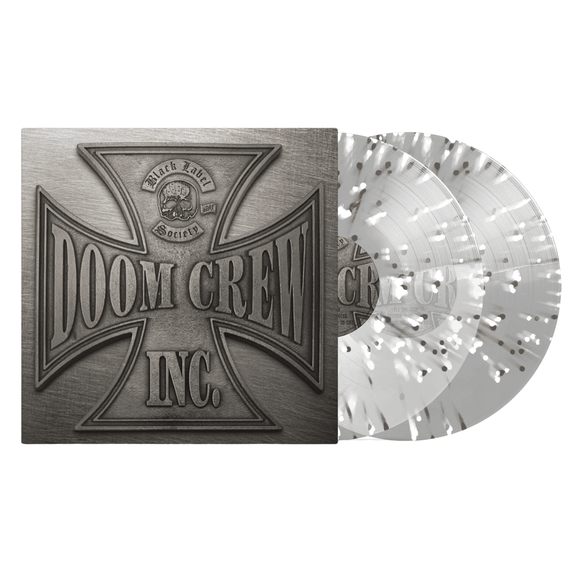 BLACK LABEL SOCIETY 'DOOM CREW INC' 2LP (Half Clear Half Grey w/ Black & White Splatter Vinyl)