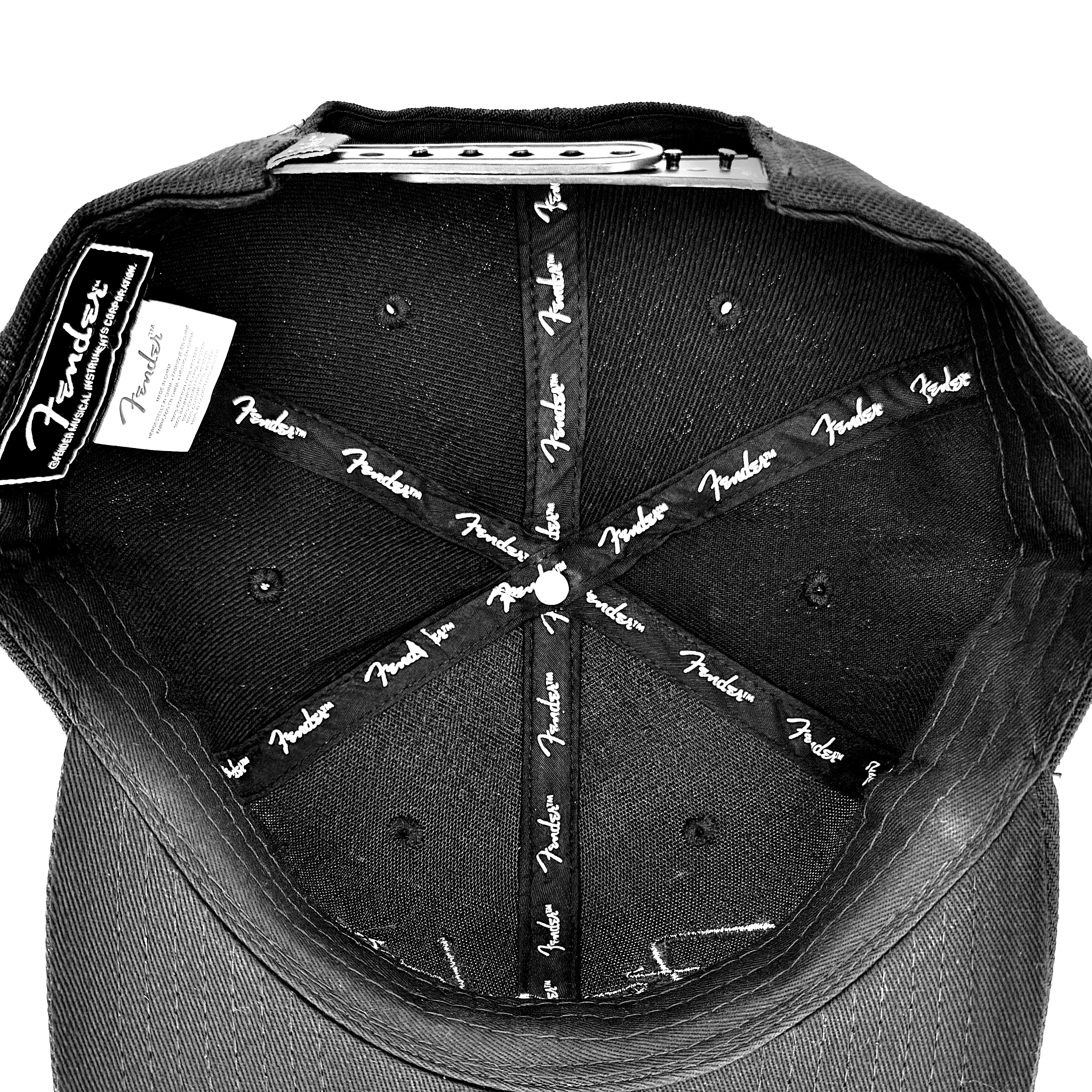 FENDER BLACK FLAT BILL HAT