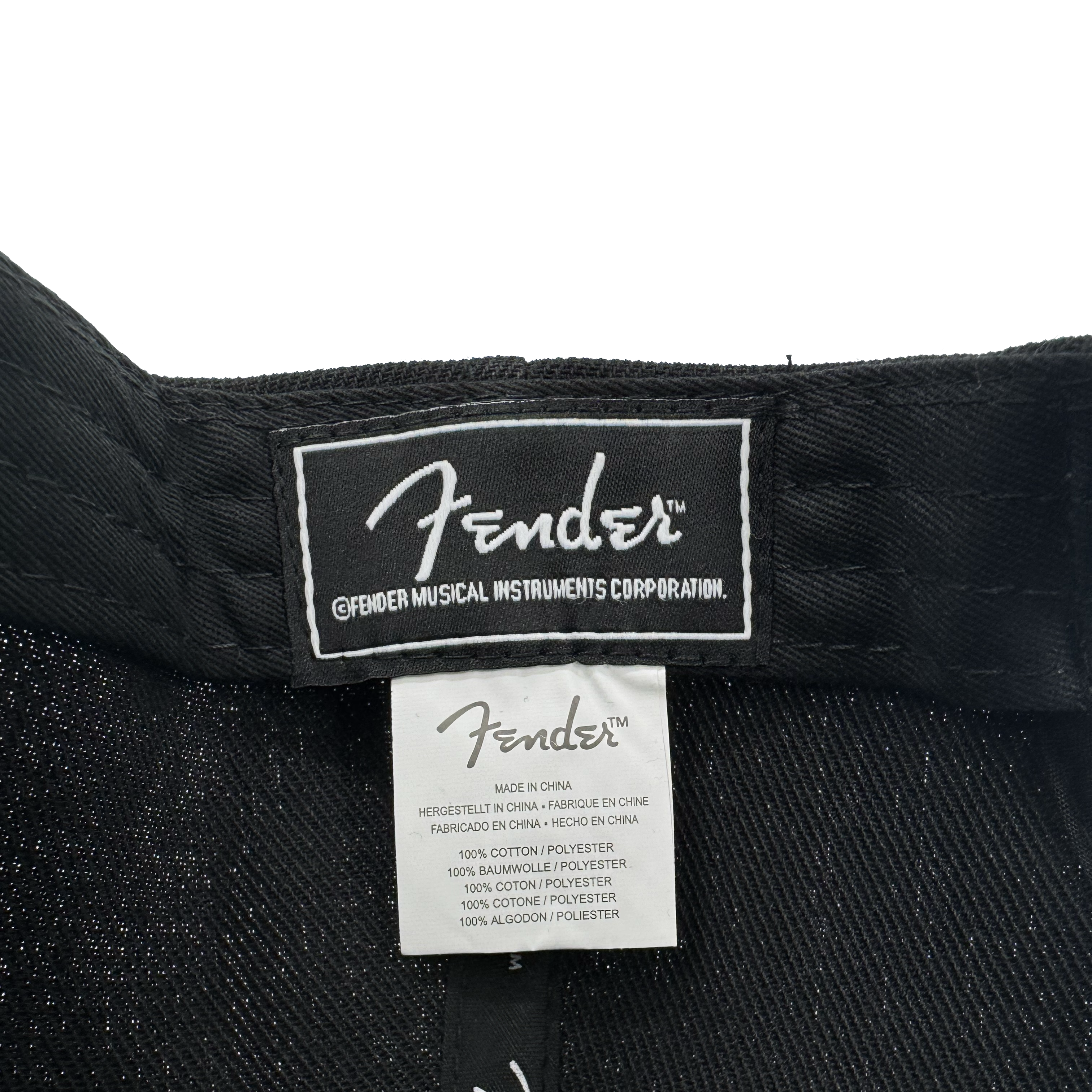 FENDER BLACK FLAT BILL HAT