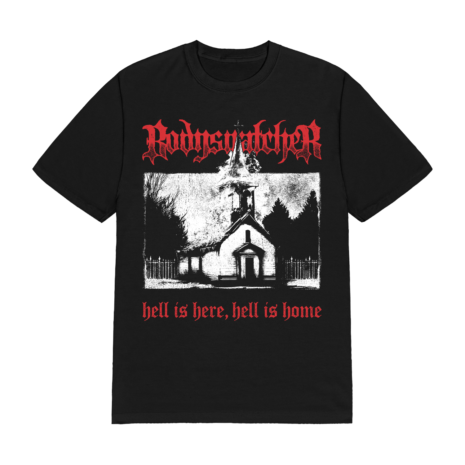BODYSNATCHER 'BURNING CHURCH' T-SHIRT