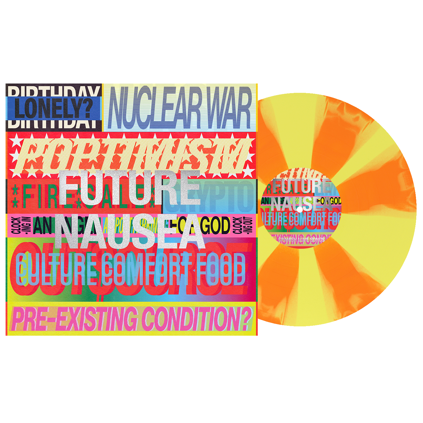 SPANISH LOVE SONGS ‘FUTURE NAUSEA’ LP (Exclusive – Limited to 250, Orange & Yellow Pinwheel Vinyl) + SIGNED INSERT