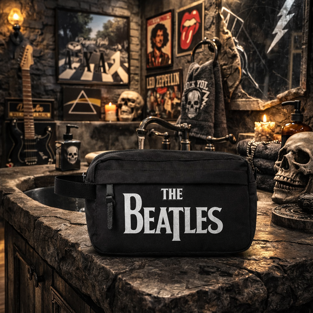ROCKSAX THE BEATLES WASH BAG - LOGO