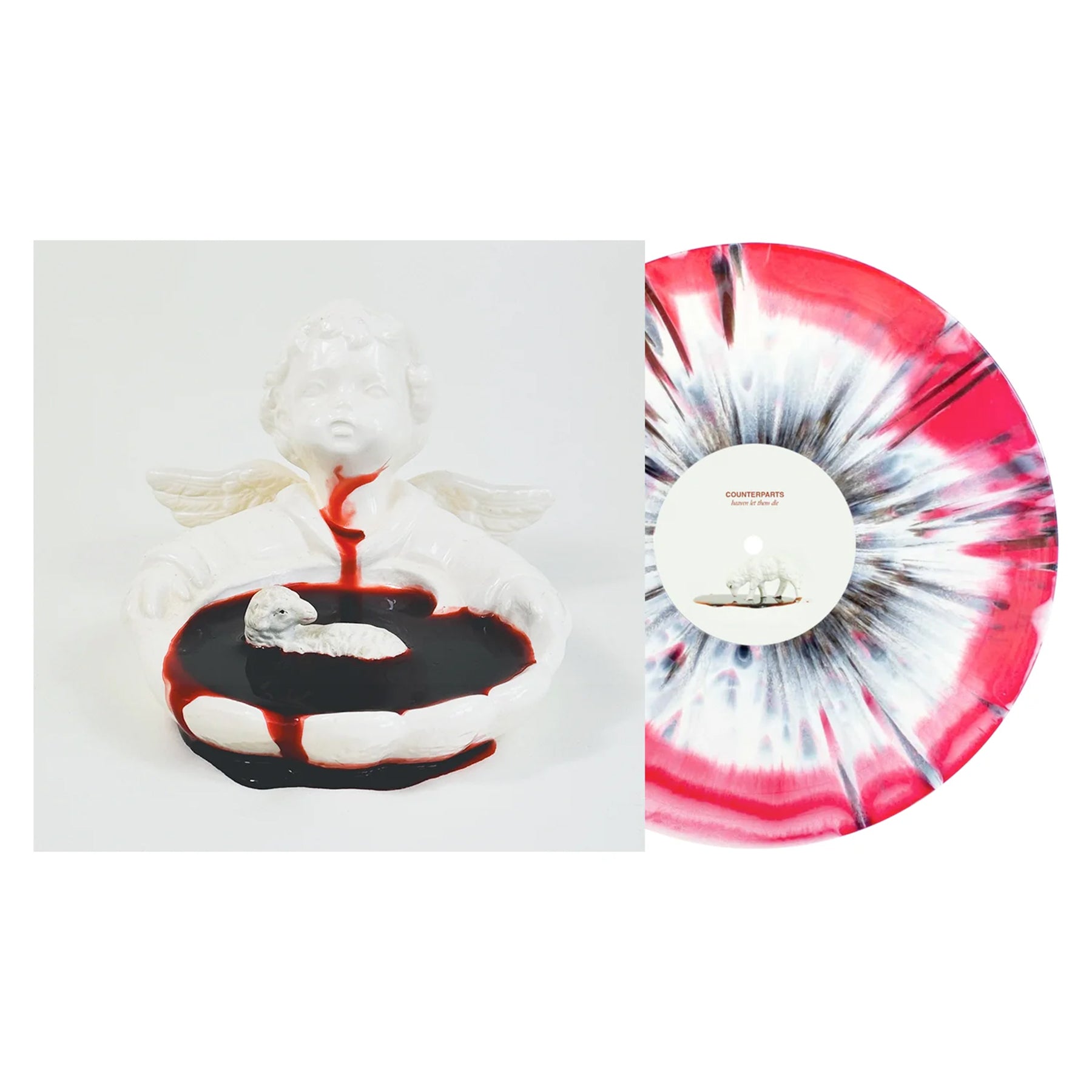 Counterparts Heaven Let Them Die Blood Red and White with Black Splatter Vinyl