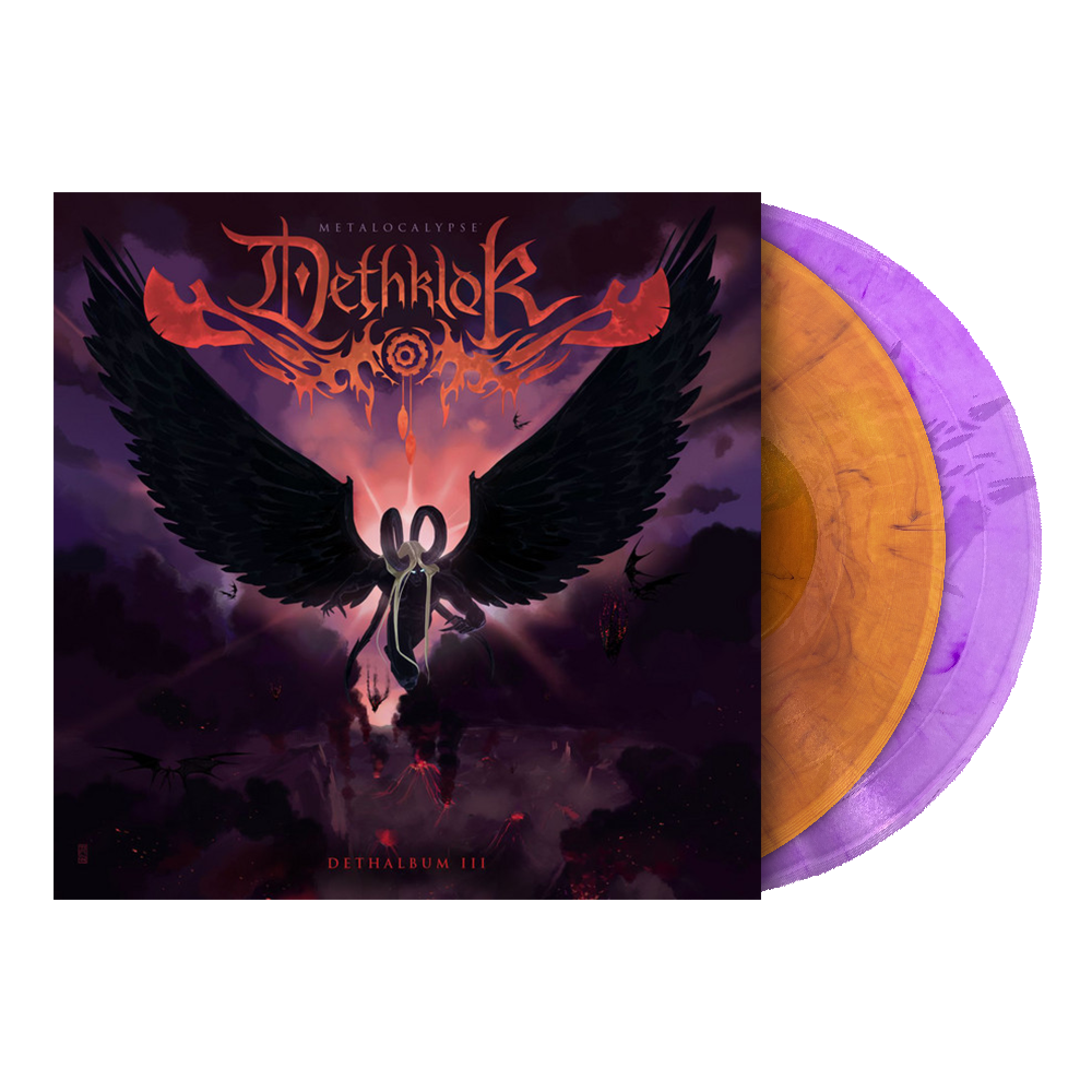 DETHKLOK ‘DETHALBUM III’ 2LP (Clear Orange w/ Black Smoke [A/B] Clear w/ Purple Smoke [C/D] Vinyl)