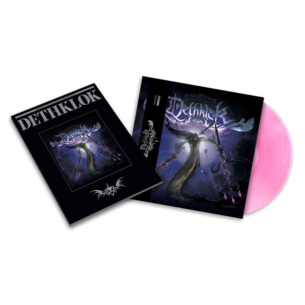 DETHKLOK 'DETHALBUM II' CLEAR PINK LP + DETHKLOK x REVOLVER SPECIAL COLLECTOR'S EDITION