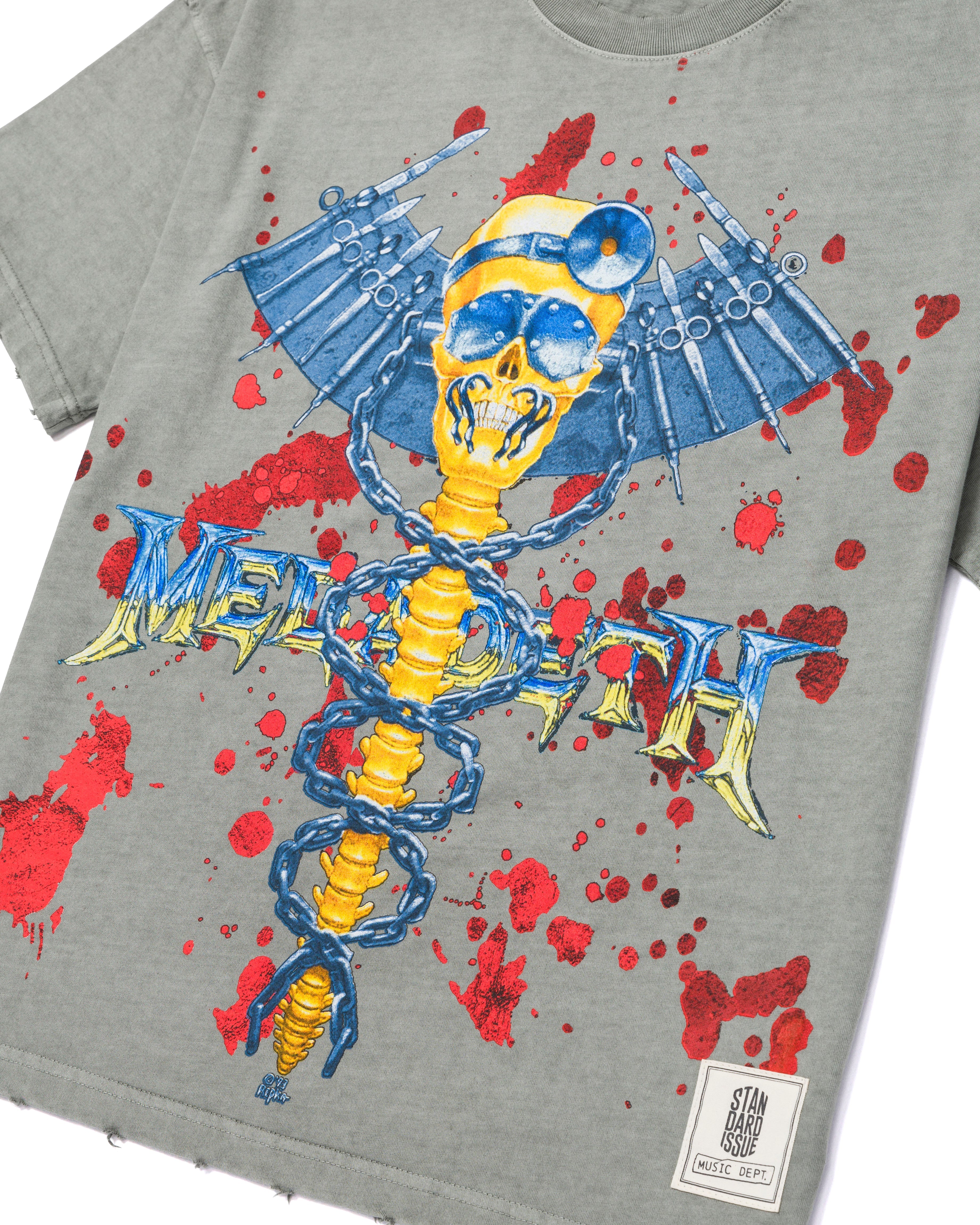 Megadeth Dr Vic Boxy Tee Washed Concrete