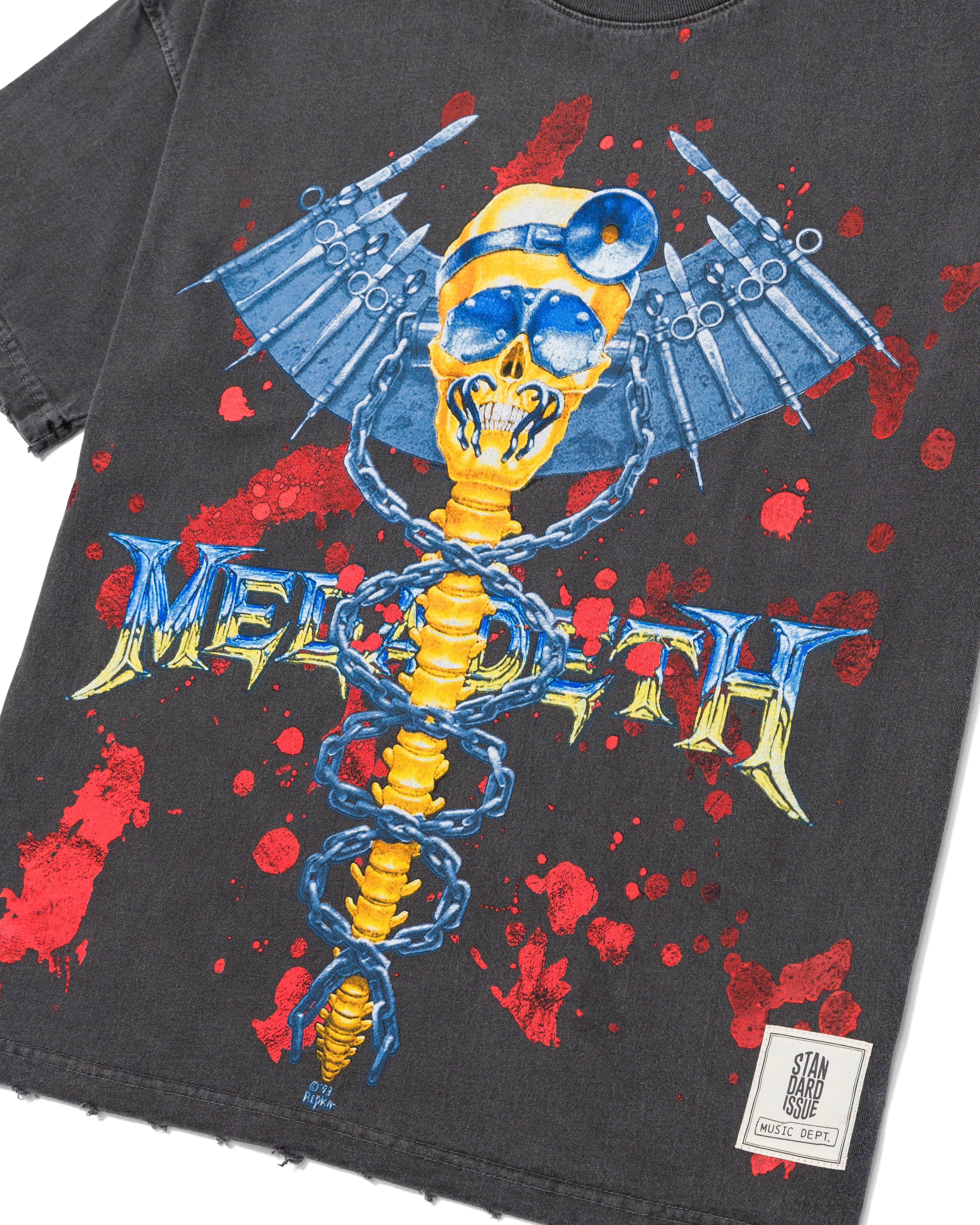 Megadeth Dr Vic Boxy Tee Washed Vintage Black