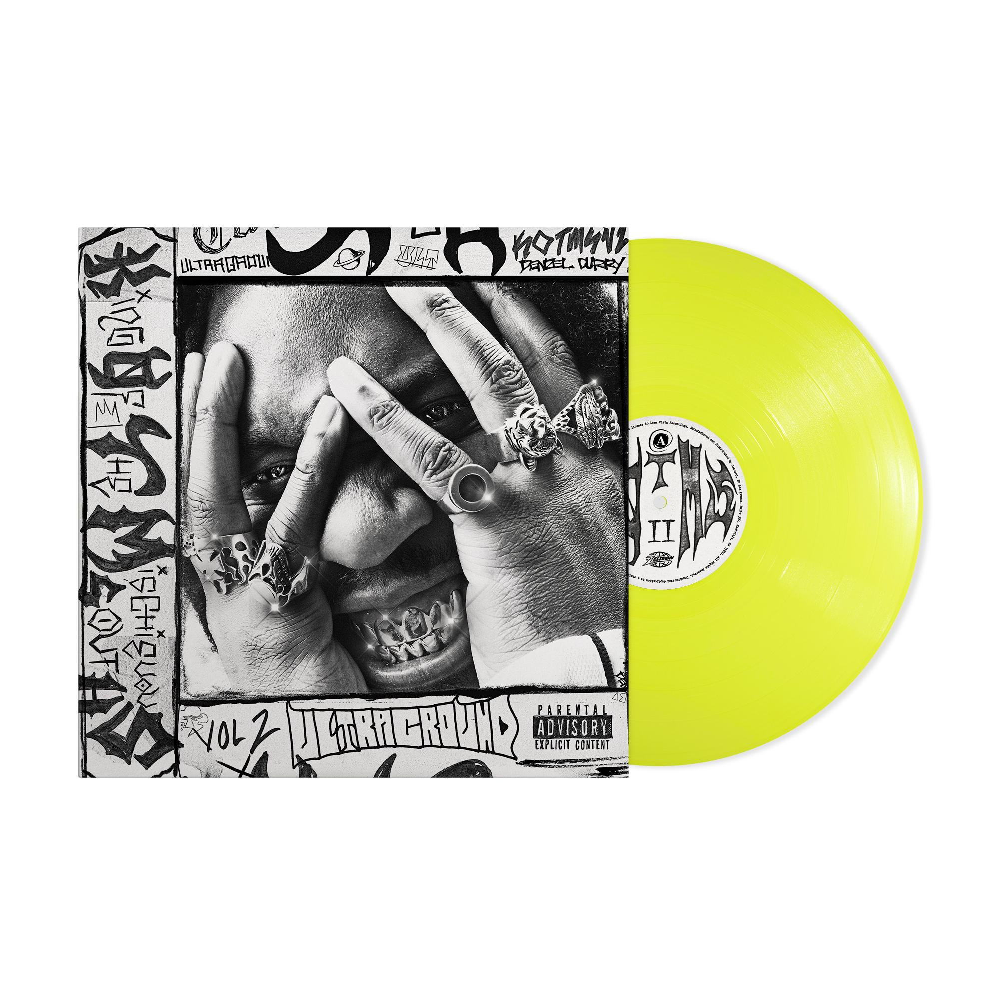 DENZEL CURRY ‘KING OF THE MISCHIEVOUS SOUTH VOL. 2’ LP (Limited Edition – Only 500 Made, Translucent Highlighter Yellow Vinyl)