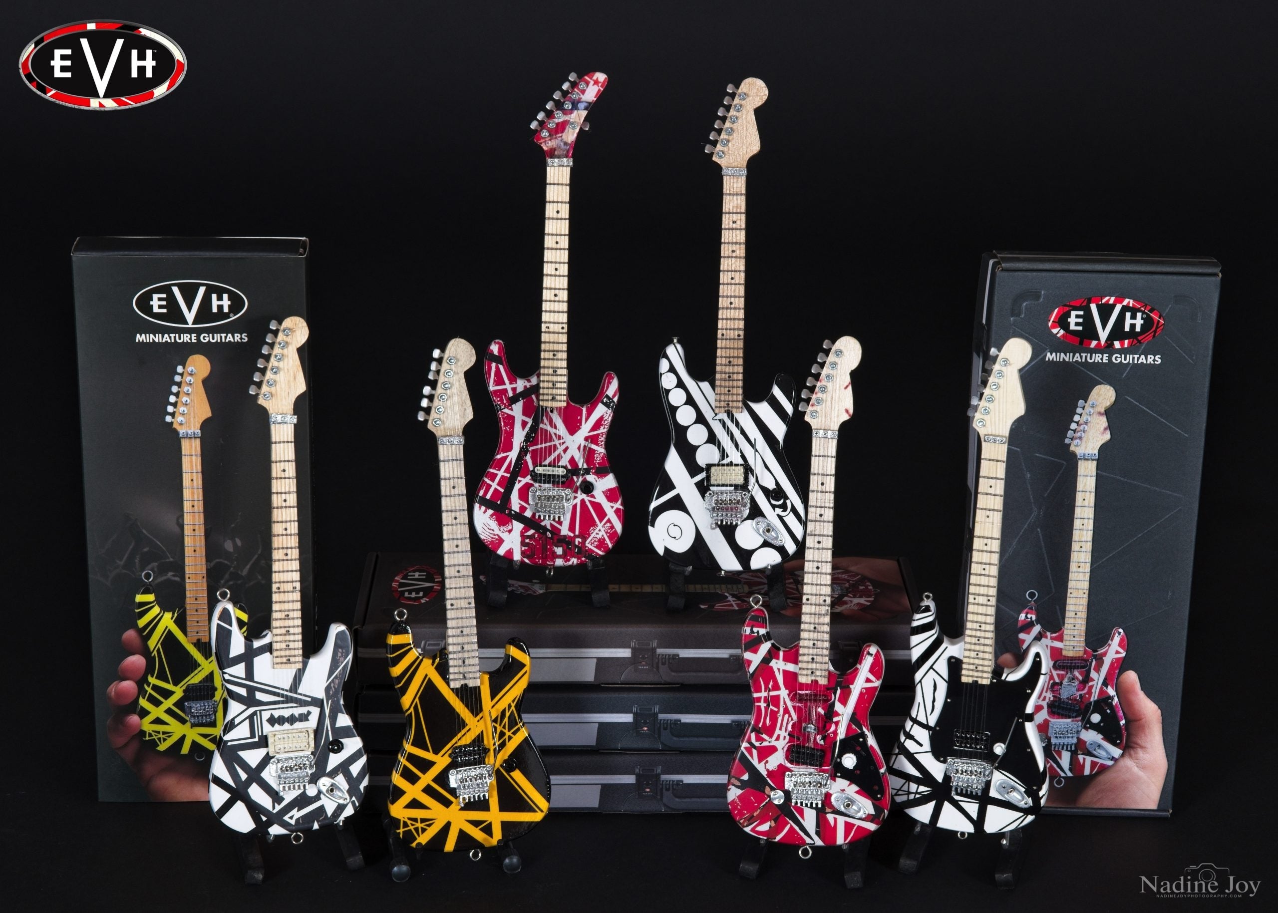 EVH SET OF 6 EDDIE VAN HALEN MINI GUITAR REPLICA COLLECTIBLES - OFFICI