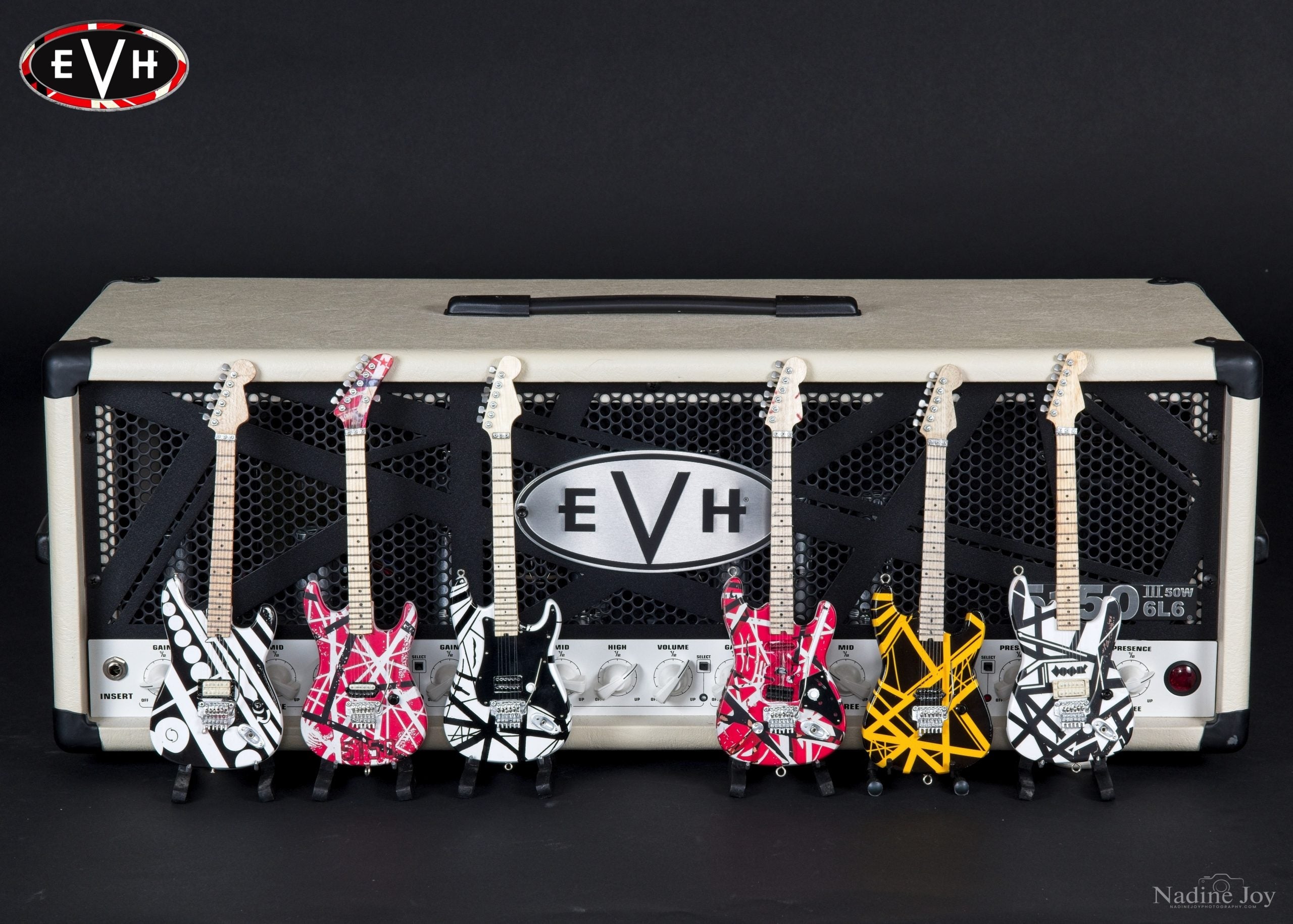 EVH SET OF 6 EDDIE VAN HALEN MINI GUITAR REPLICA COLLECTIBLES - OFFICI