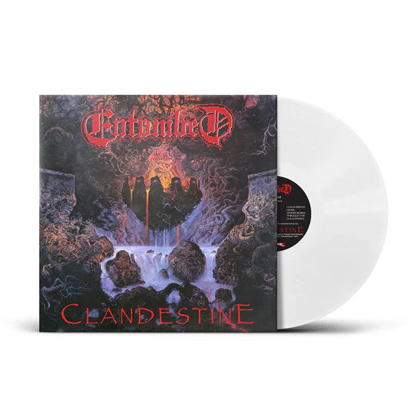 ENTOMBED 'CLANDESTINE' LP (Import, White Vinyl)