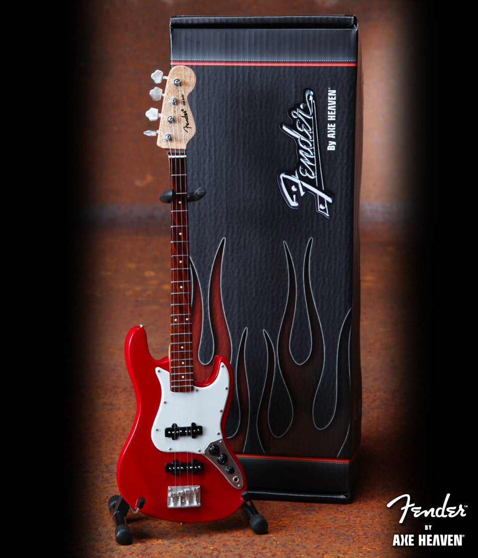 FENDER™ RED JAZZ BASS™ MINIATURE GUITAR REPLICA - OFFICIALLY LICENSED