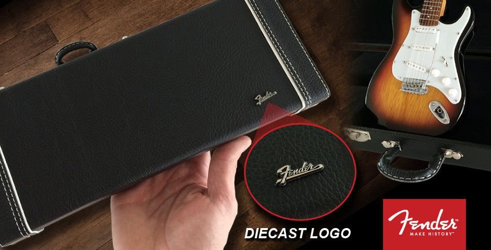 FENDER™ MINIATURE BLACK GUITAR CASE WITH DIECAST LOGO