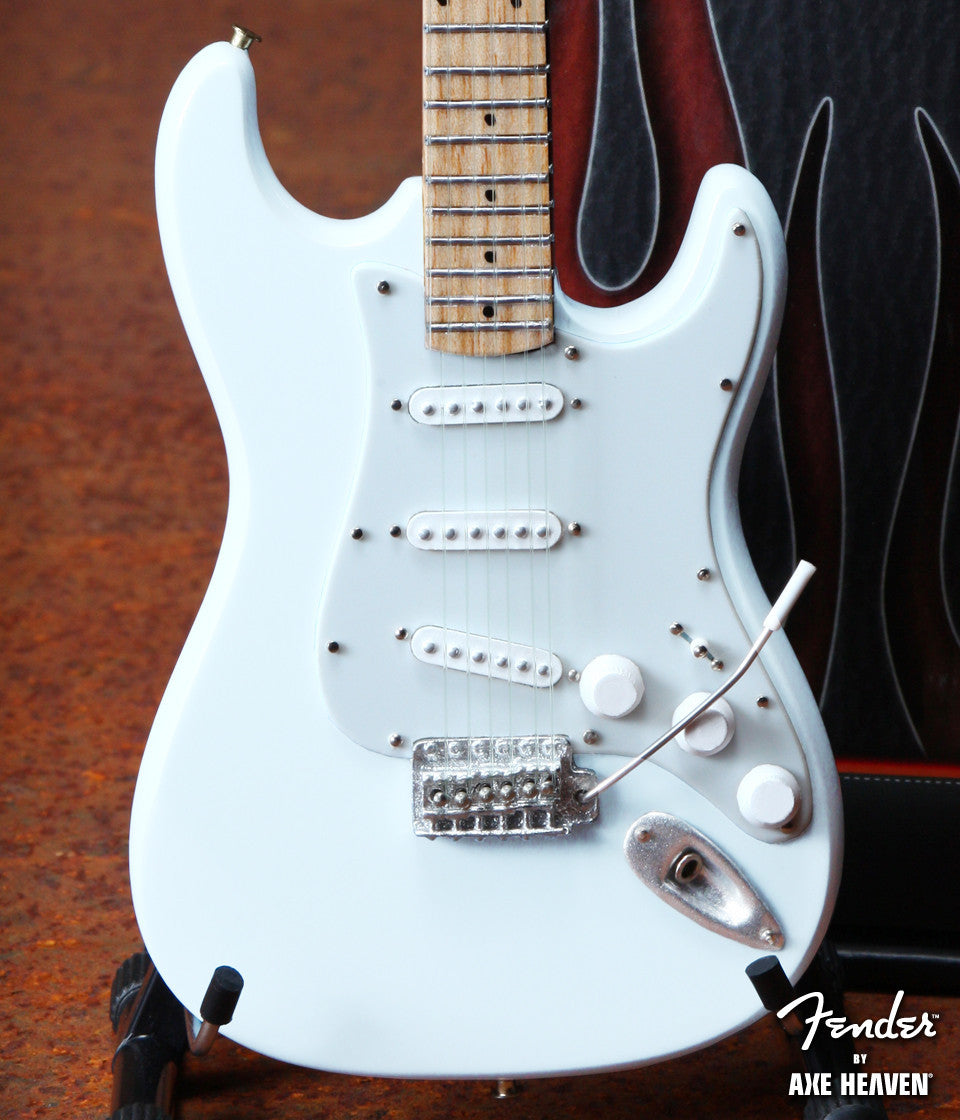 FENDER™ STRAT™ OLYMPIC WHITE - OFFICIALLY LICENSED MINIATURE GUITAR REPLICA