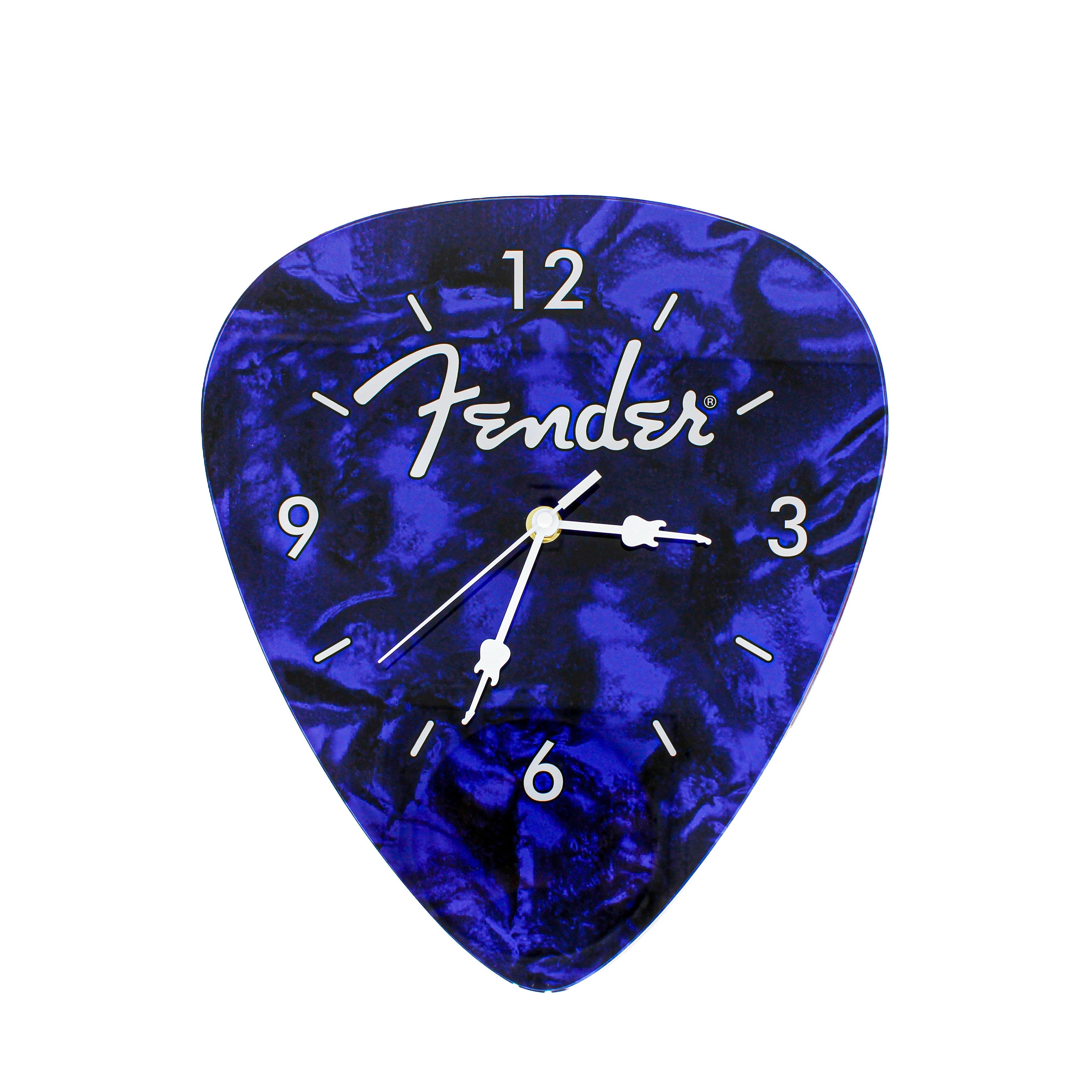 FENDER GUITAR PICK WALL CLOCK X BLUE