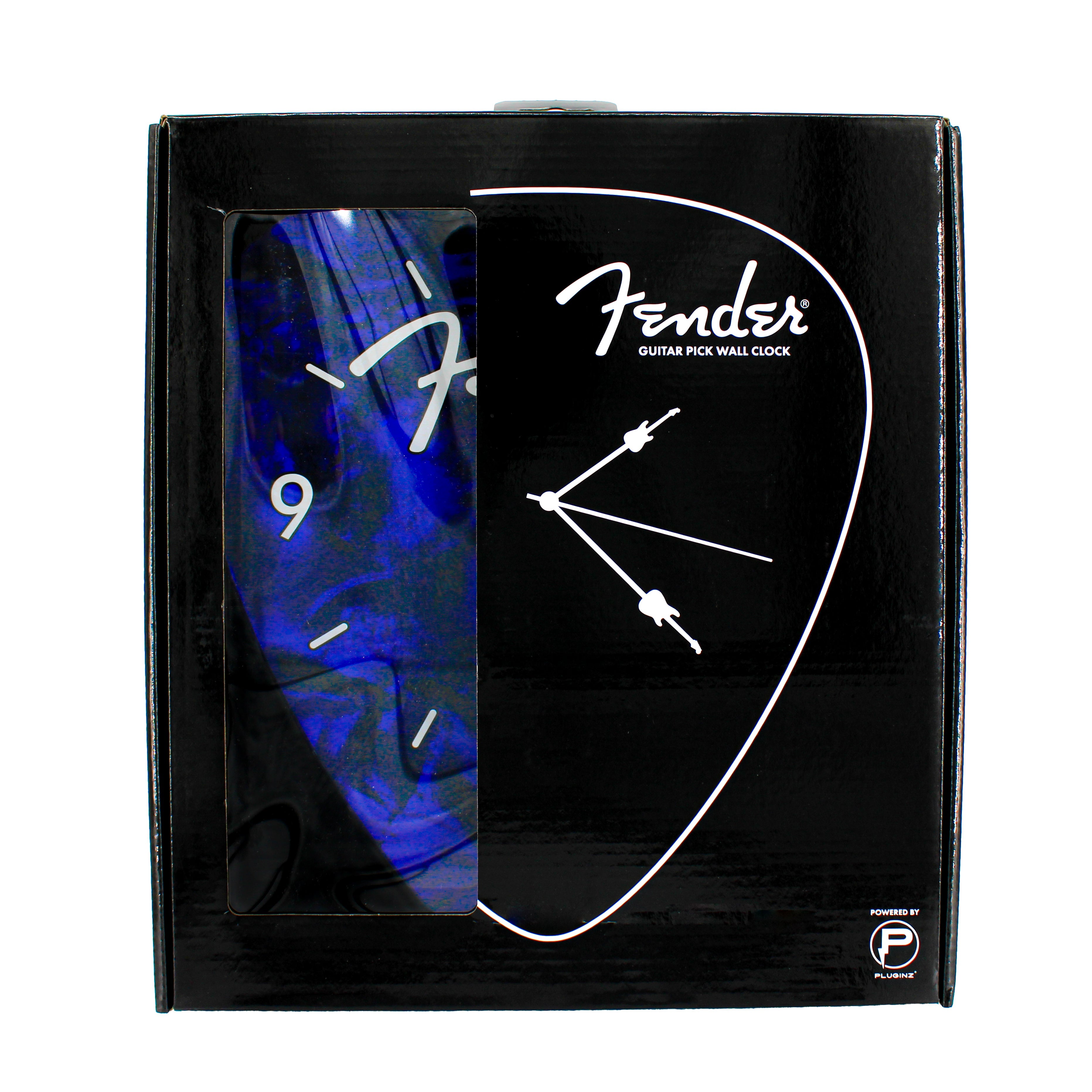FENDER GUITAR PICK WALL CLOCK X BLUE
