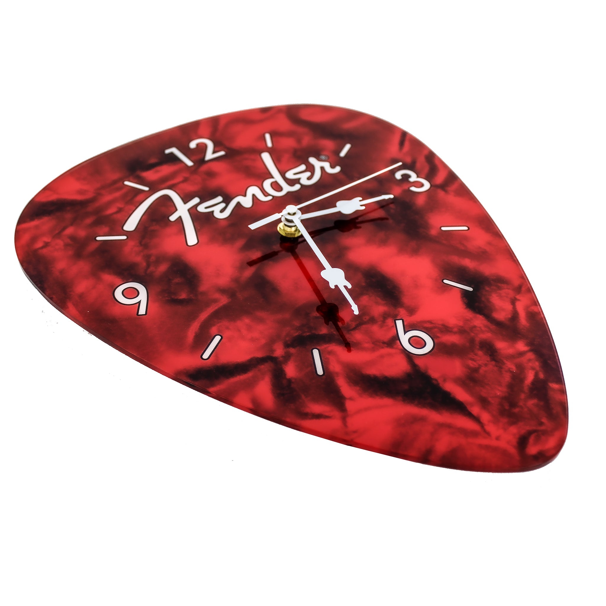 FENDER GUITAR PICK WALL CLOCK X RED