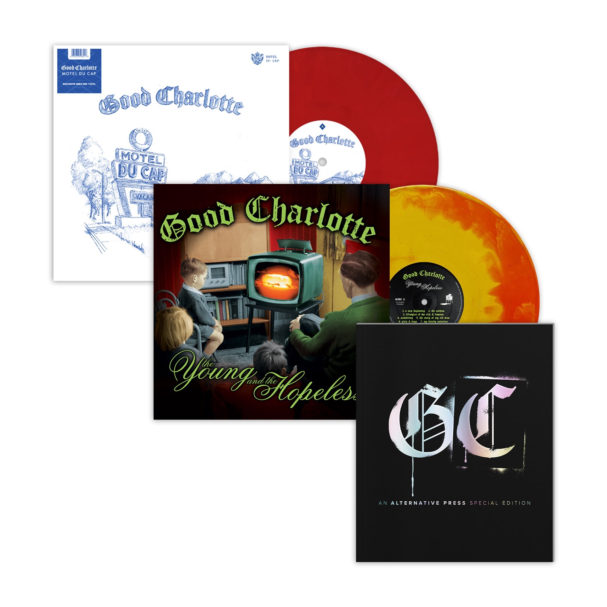 GOOD CHARLOTTE x ALTERNATIVE PRESS SPECIAL COLLECTOR’S EDITION MAGAZINE + ‘MOTEL DU CAP’ LP & 'THE YOUNG AND THE HOPELESS' LP (Exclusive Vinyl)