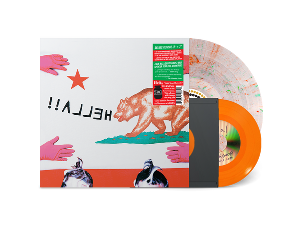 HELLA ‘HOLD YOUR HORSE IS’ LP + 7" (Limited Edition – Only 500 Made, Clear w/ Red & Green Splatter w/ Orange 7" Vinyl)