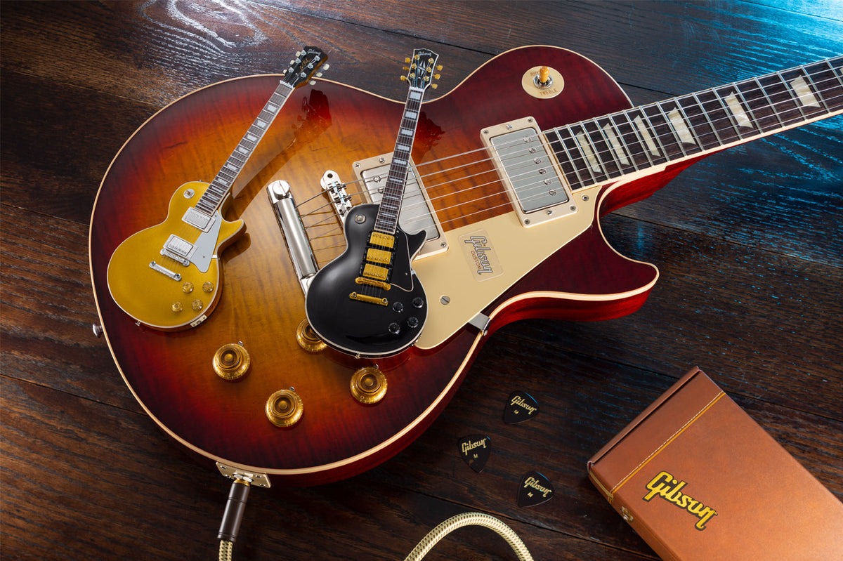 GIBSON LES PAUL CUSTOM EBONY 1:4 SCALE MINI GUITAR MODEL
