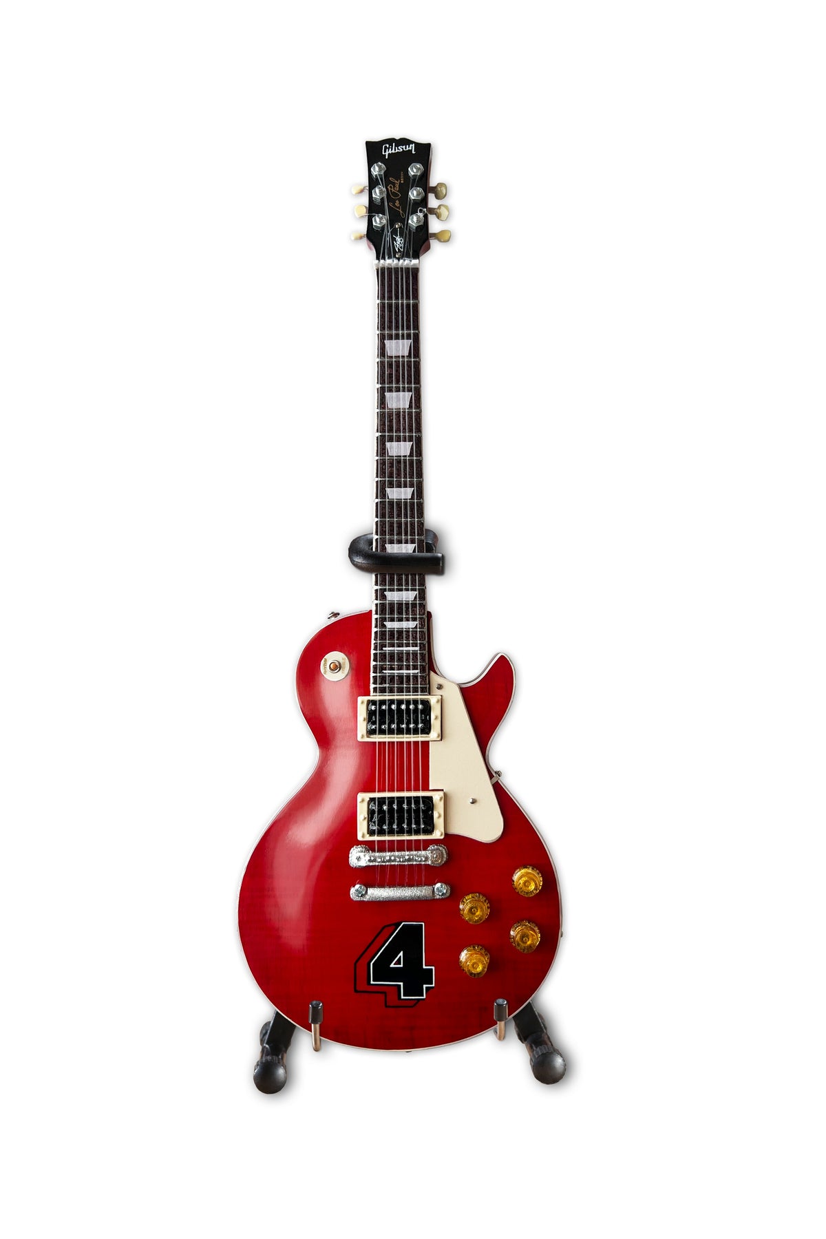 SLASH GIBSON LES PAUL STANDARD TRANSLUCENT CHERRY LIMITED 4 ALBUM EDITION MINI GUITAR MODEL