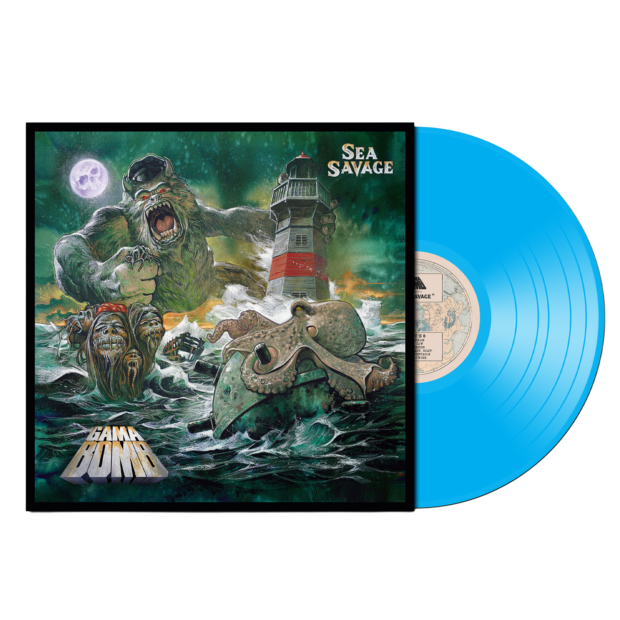 GAMA BOMB 'SEA SAVAGE' LP (Sea Blue Vinyl)