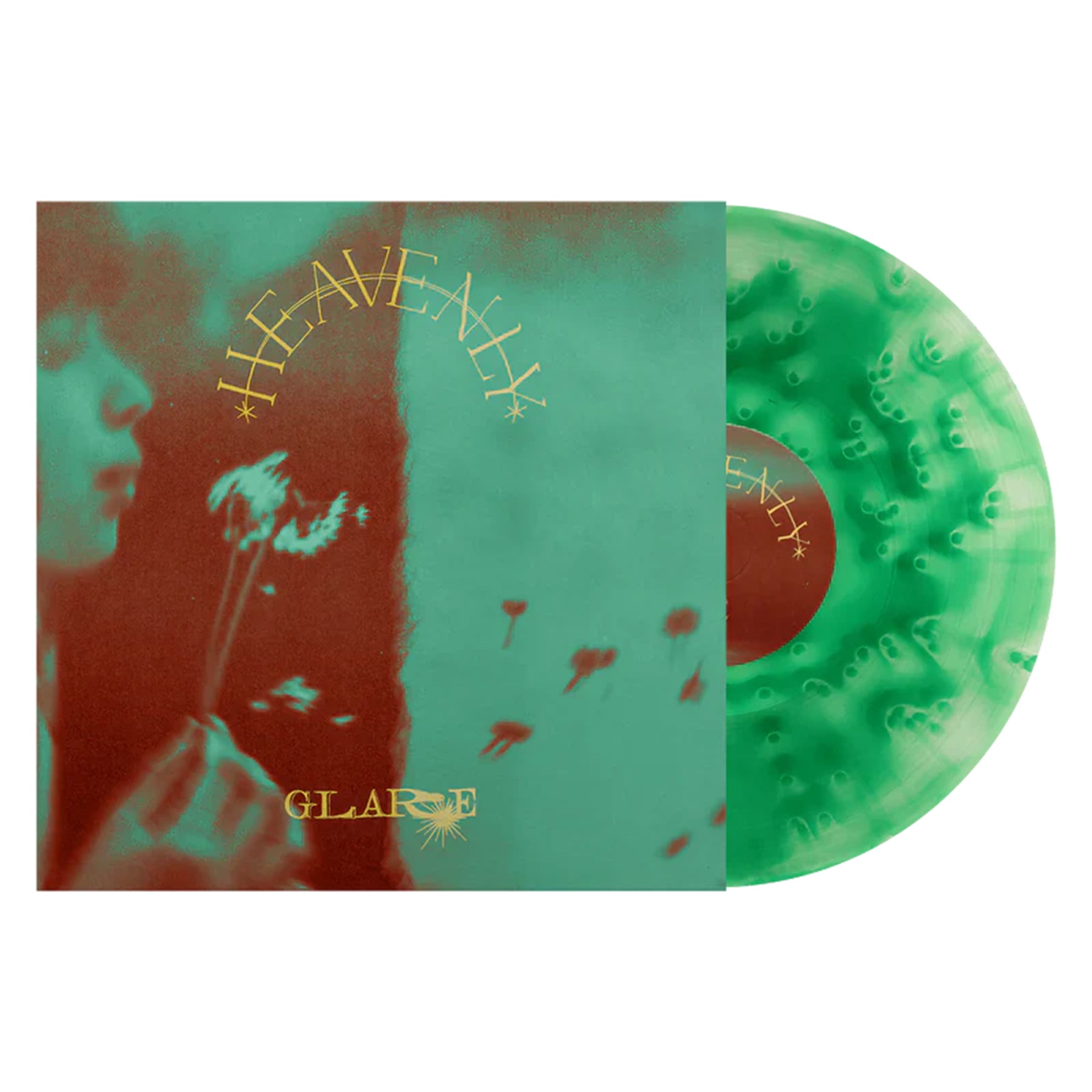 Glare Heavenly Clear With Green Cloud Vinyl