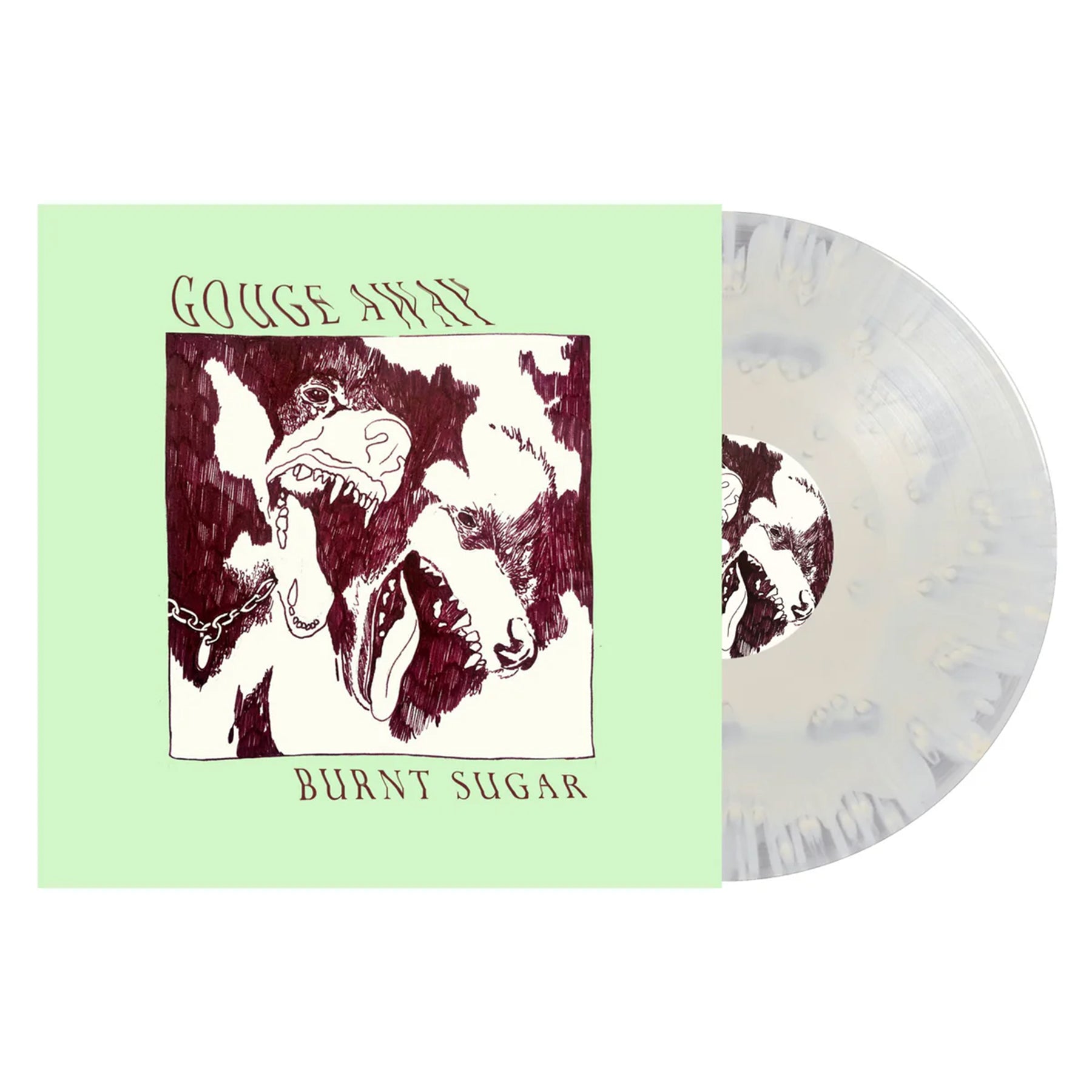 Gouge Away Burnt Sugar Cloudy Bone & Clear Vinyl