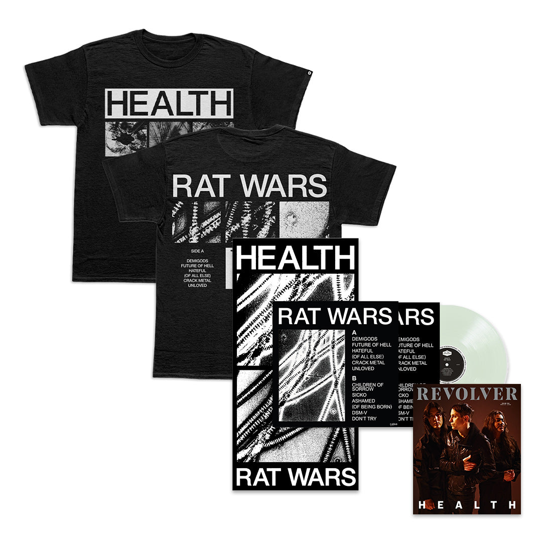 HEALTH x REVOLVER WINTER 2023 ISSUE W/ 'RAT WARS' Coke Bottle Clear LP & EXCLUSIVE T-SHIRT