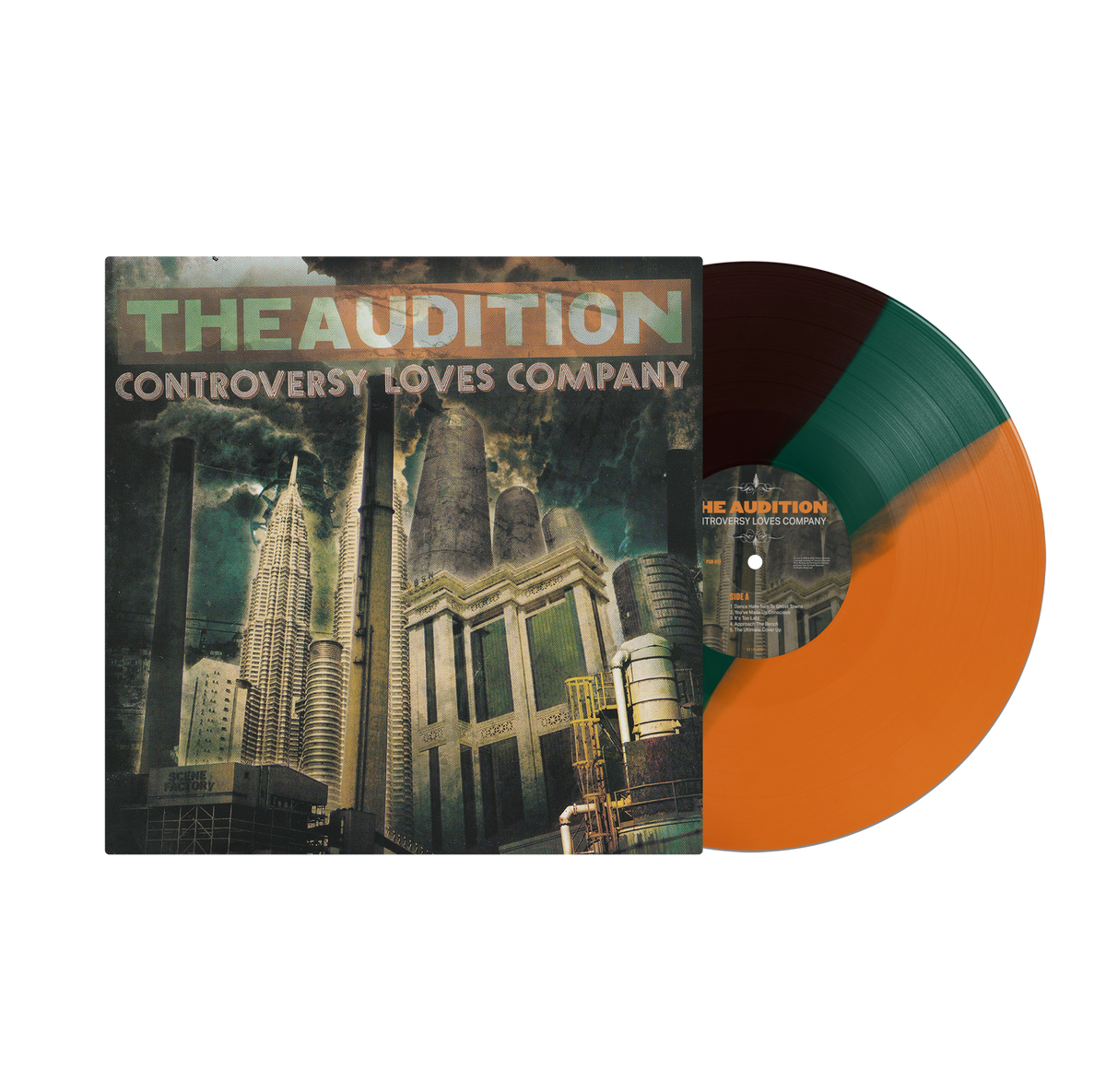 THE AUDITION 'CONTROVERSY LOVES COMPANY' LP (Exclusive – Limited to 200, Green, Brown, Orange Tri-Stripe Vinyl)
