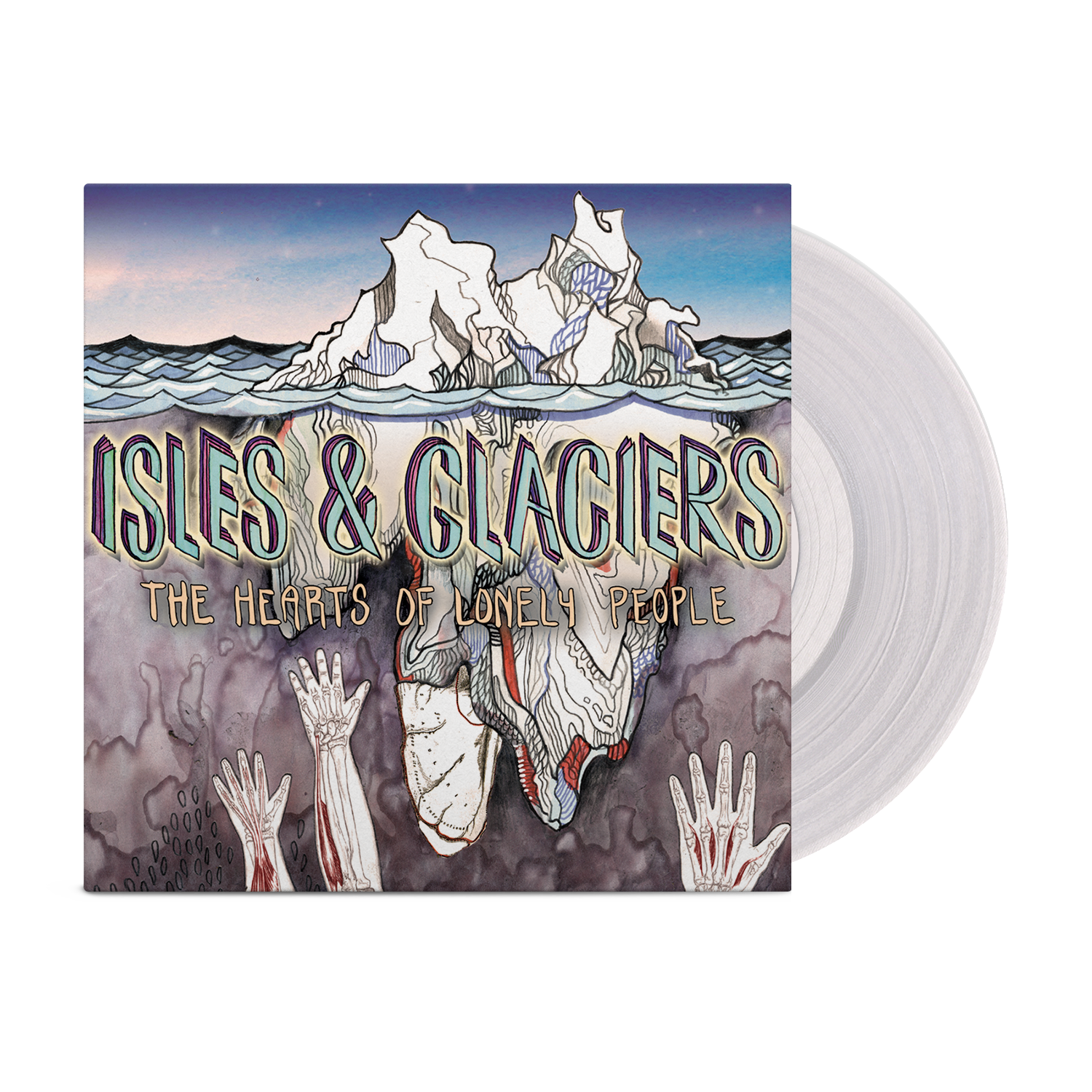 ISLES & GLACIERS ‘THE HEARTS OF LONELY PEOPLE’ LP (Limited Edition – Only 350 Made, Clear Vinyl)