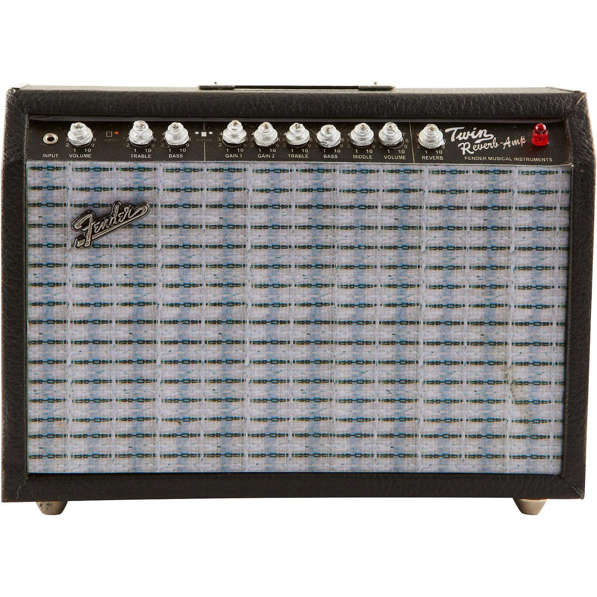 MINIATURE FENDER TWIN-REVERB ORNAMENTAL AMP MODEL - OFFICIALLY LICENSED