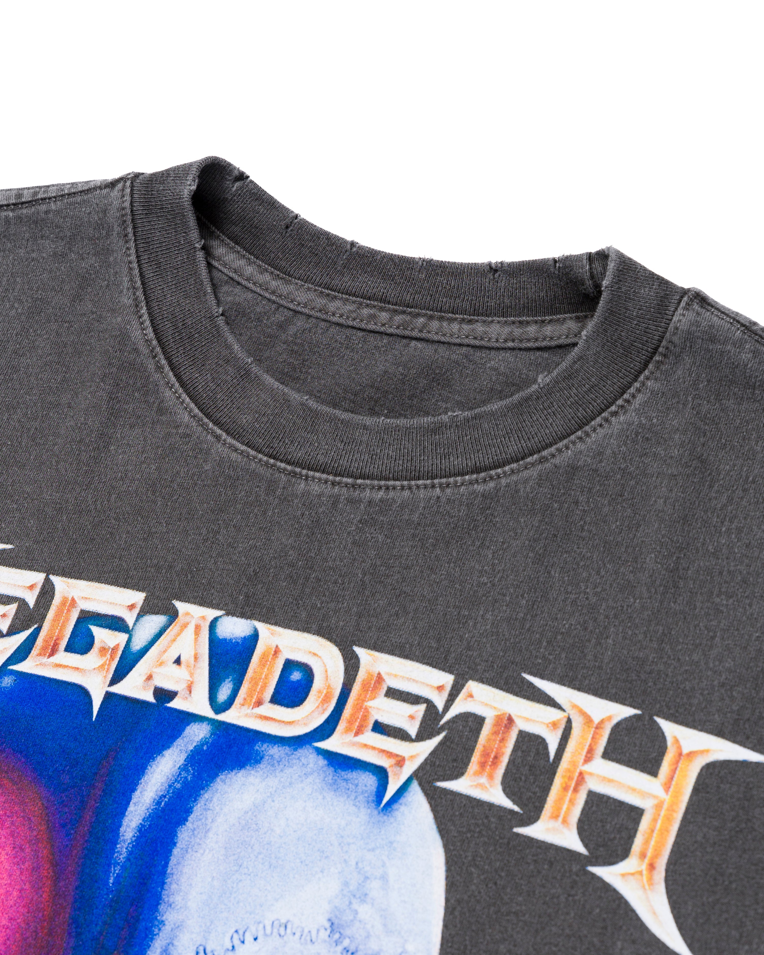 Megadeth Jumbo Vic Boxy Tee Washed Vintage Black