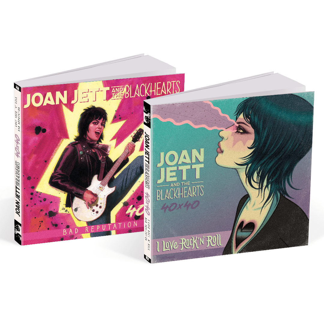 JOAN JETT & THE BLACKHEARTS - 40x40: BAD REPUTATION/I LOVE ROCK 'N' ROLL - HARDCOVER BOOK
