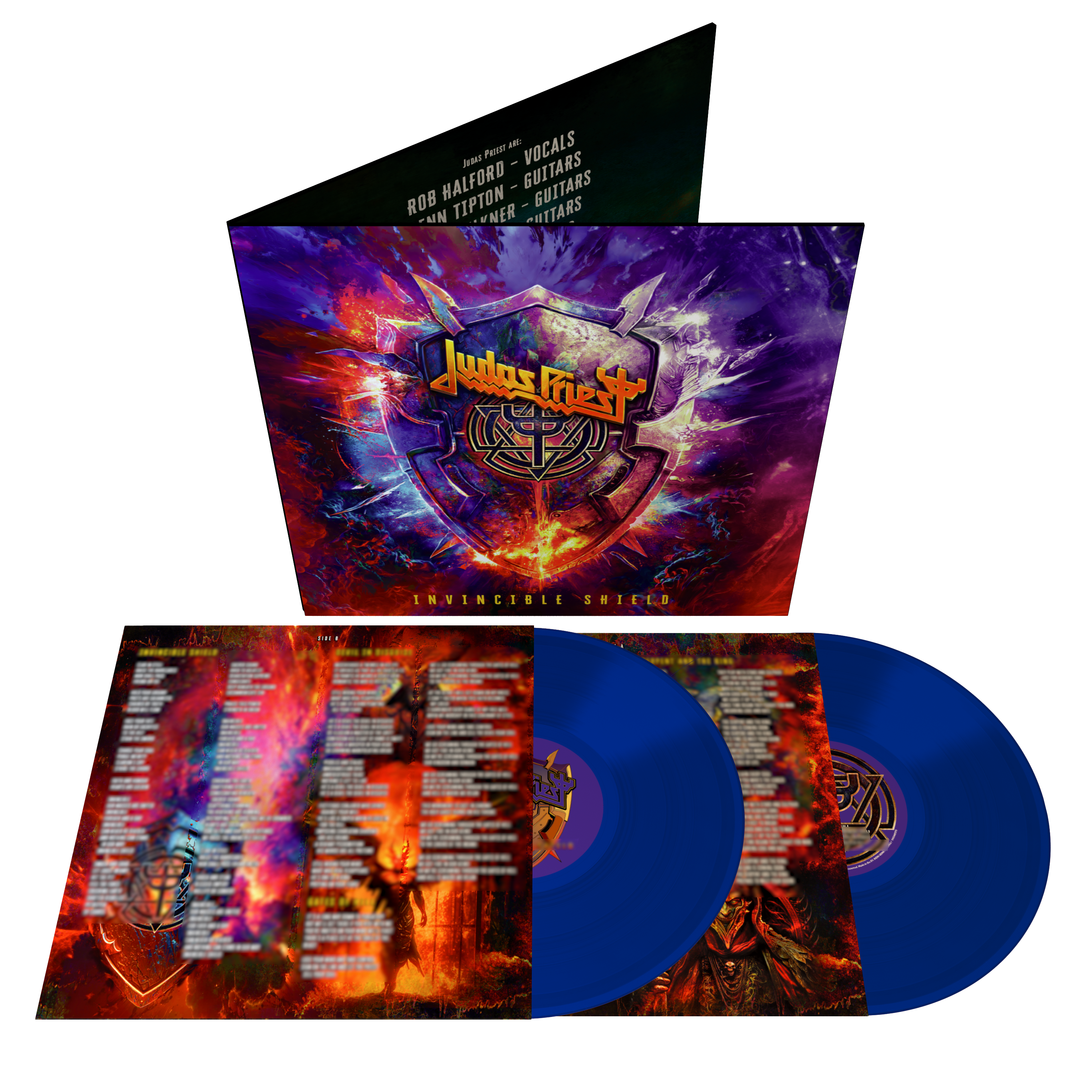 JUDAS PRIEST ‘INVINCIBLE SHIELD’ 2LP (Limited Edition – Only 1000 made, Blue Vinyl)