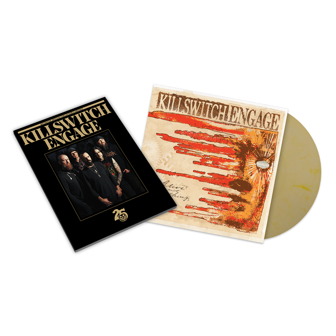 KILLSWITCH ENGAGE ‘ALIVE OR JUST BREATHING’ LP (Limited Edition – Only 500 Made, Lemon Ice Cream Vinyl) + "BAND COVER" SPECIAL COLLECTOR'S EDITION DELUXE MAGAZINE