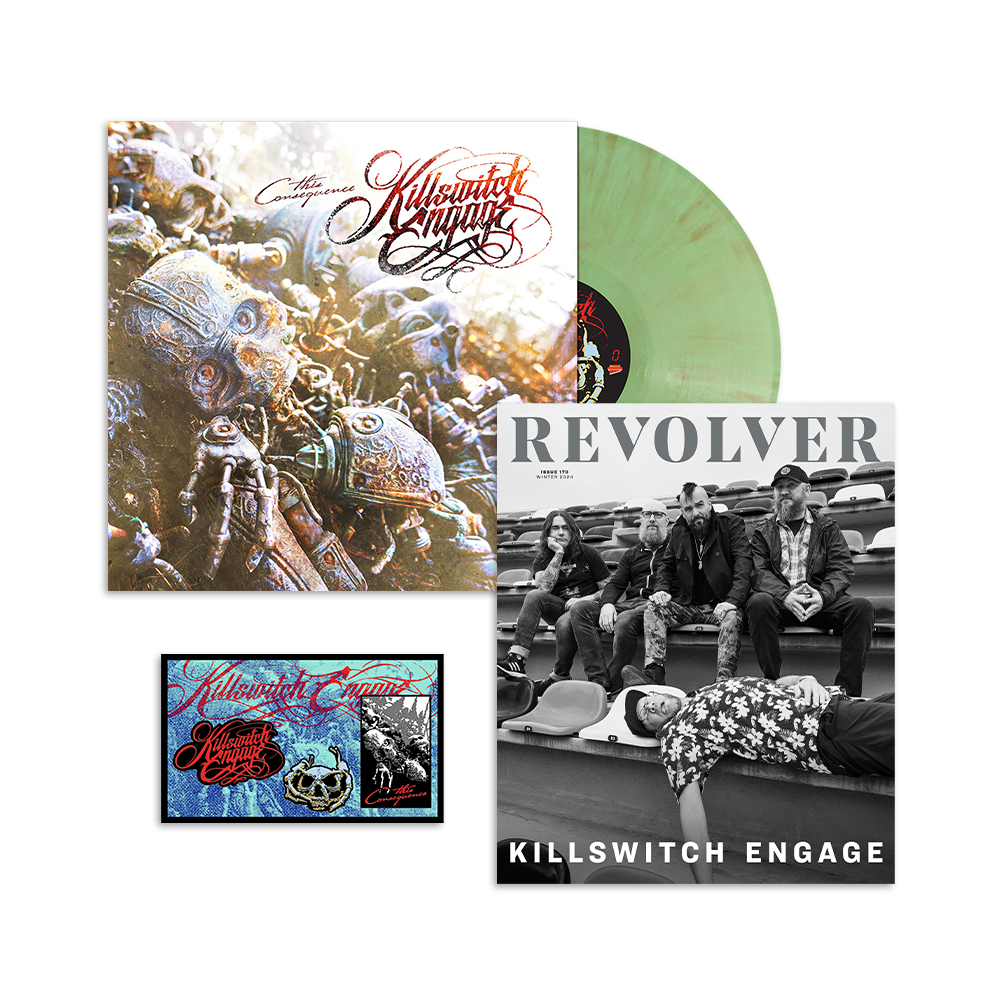 KILLSWITCH ENGAGE ‘THIS CONSEQUENCE’ LP (Limited Edition – Only 500 Made Each, Engulfing Moss Vinyl) + REVOLVER WINTER 2024 ISSUE & ENAMEL PIN SET