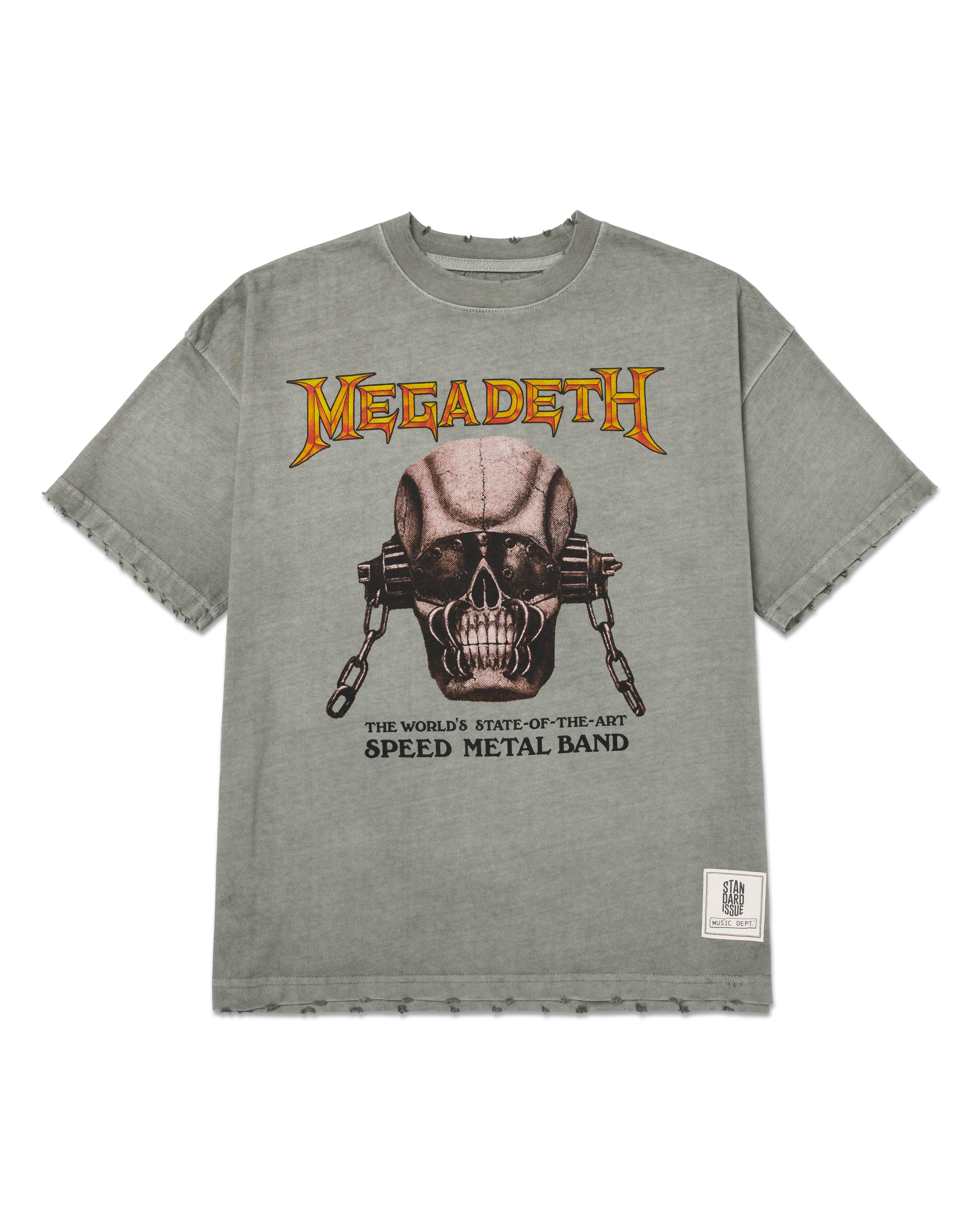 Megadeth State Boxy Tee Washed Concrete